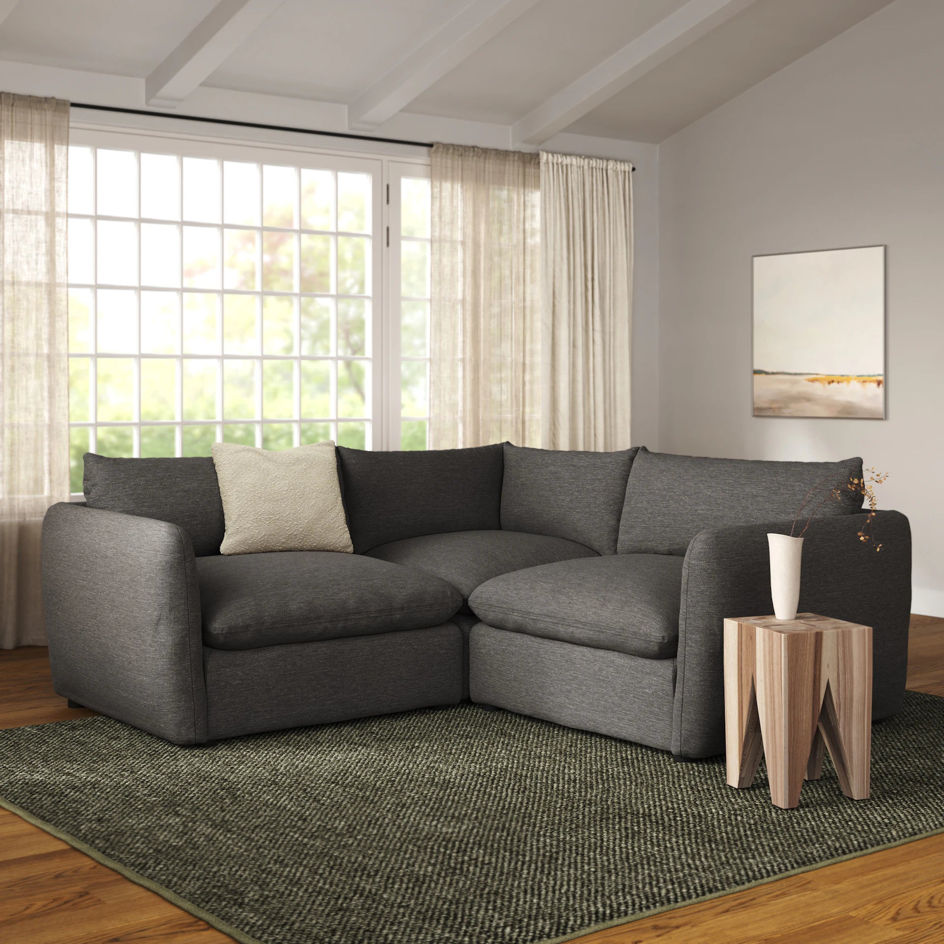 Leigh Fabric Reversible Storage Sectional