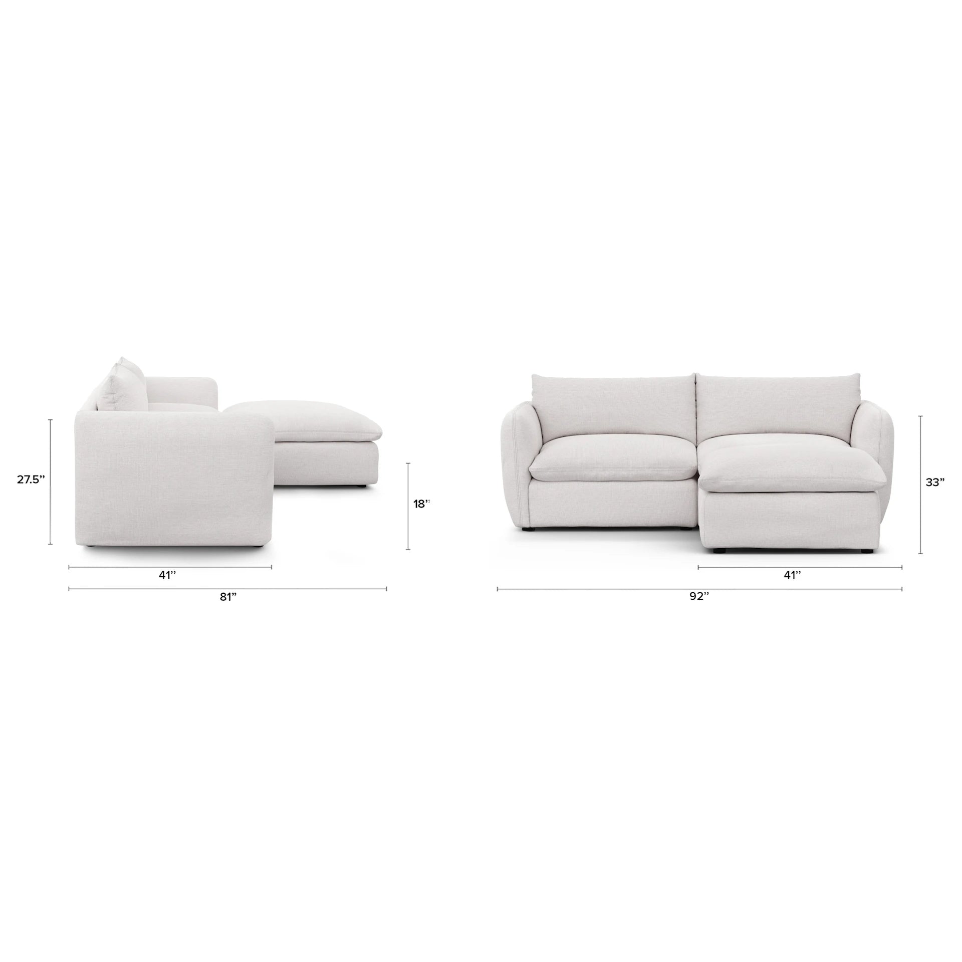 Leigh Fabric Reversible Storage Sectional