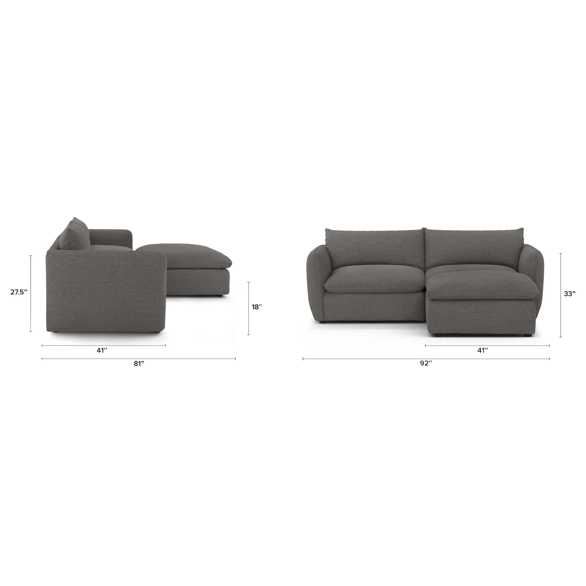 Leigh Fabric Reversible Storage Sectional