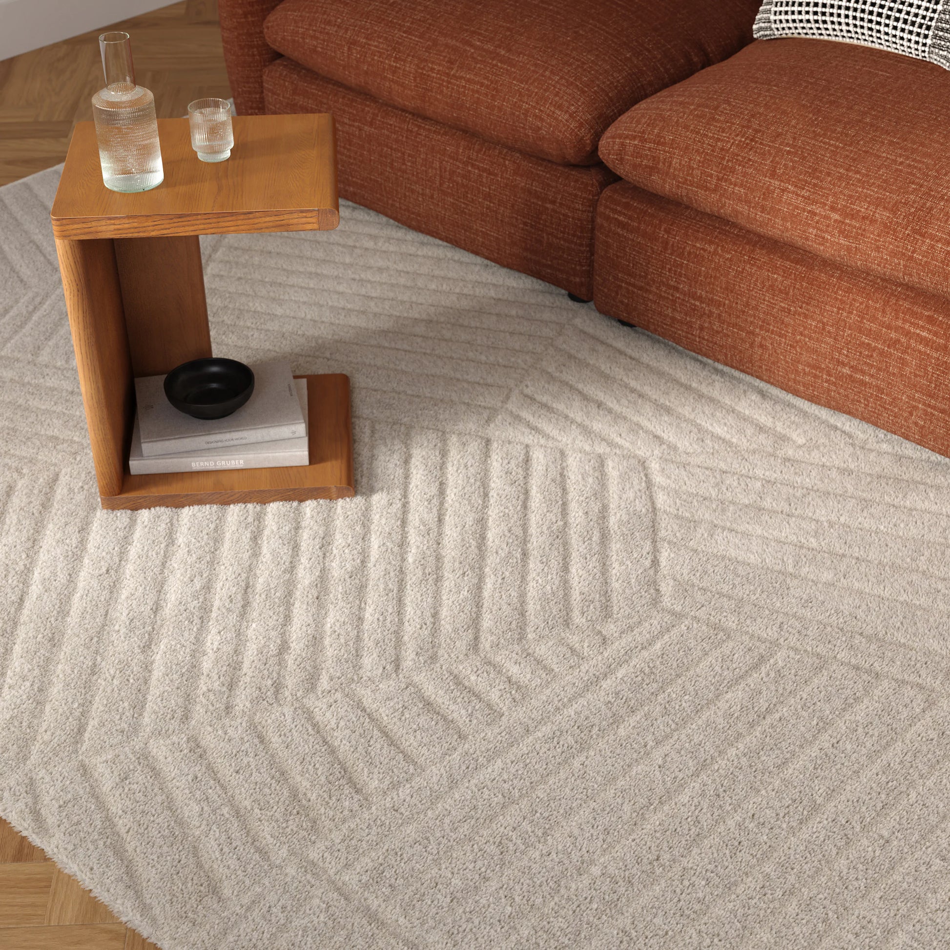 Tetra Washable Rug - Gray