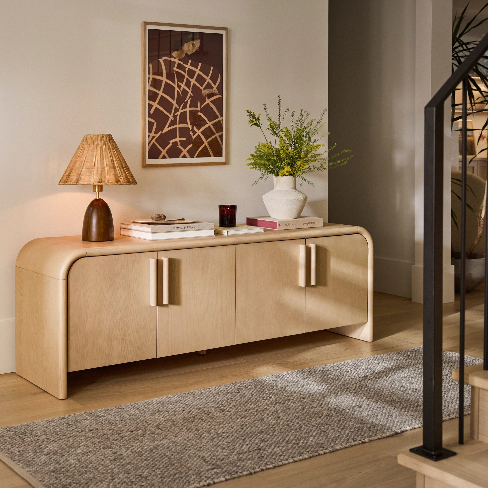 Layne Table Lamp - Rattan
