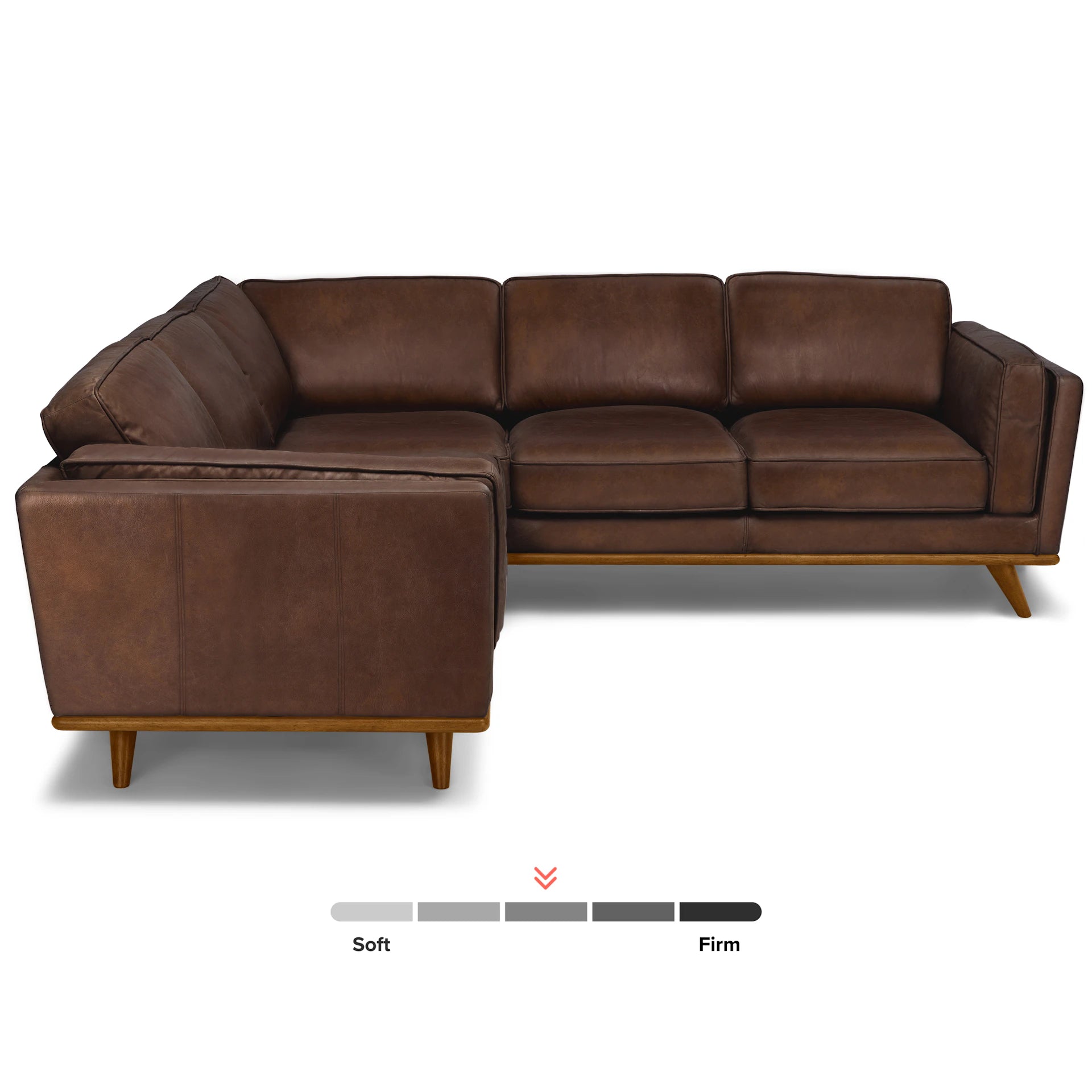 Timber 93" Leather Corner Sectional