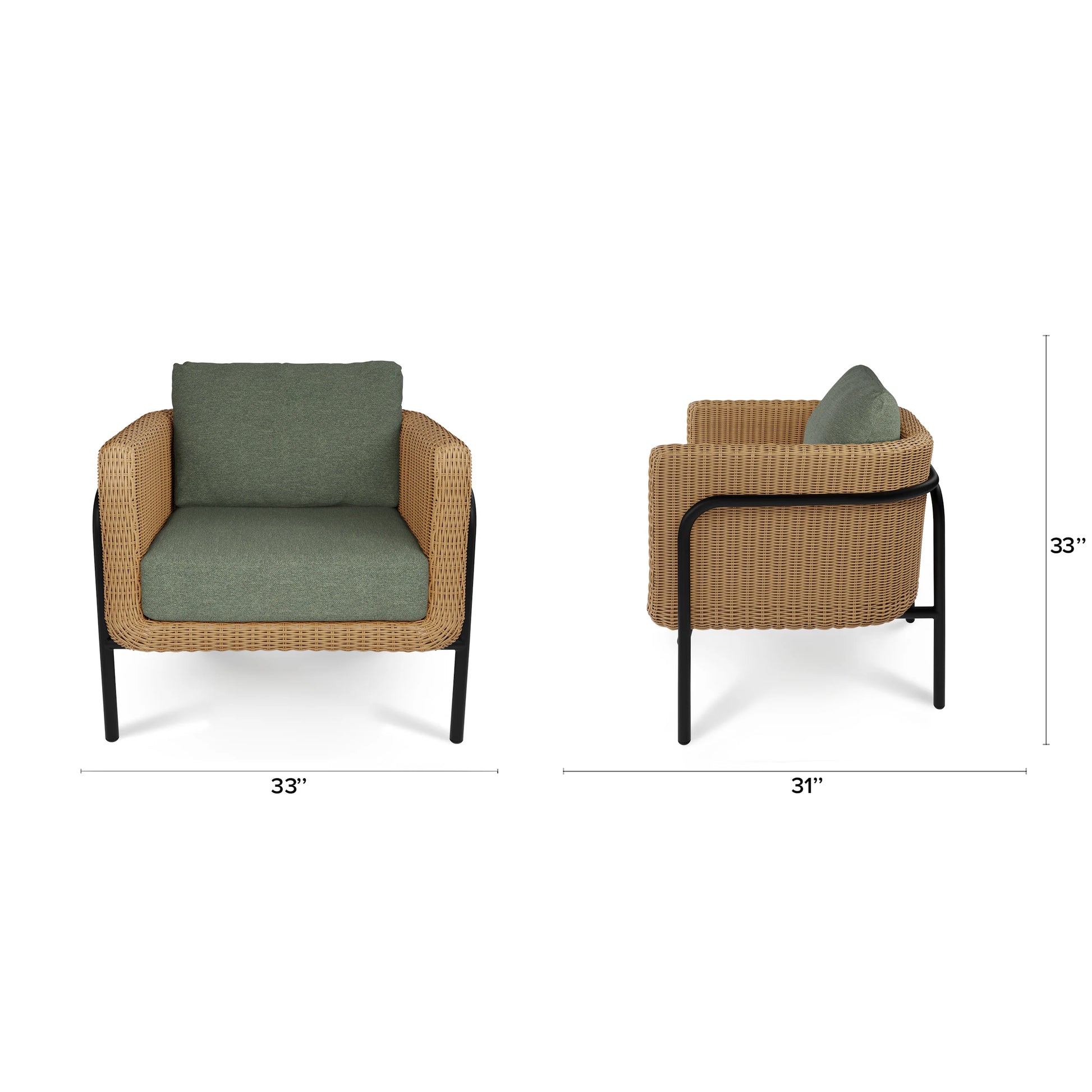 Aby 33" Outdoor Lounge Chair