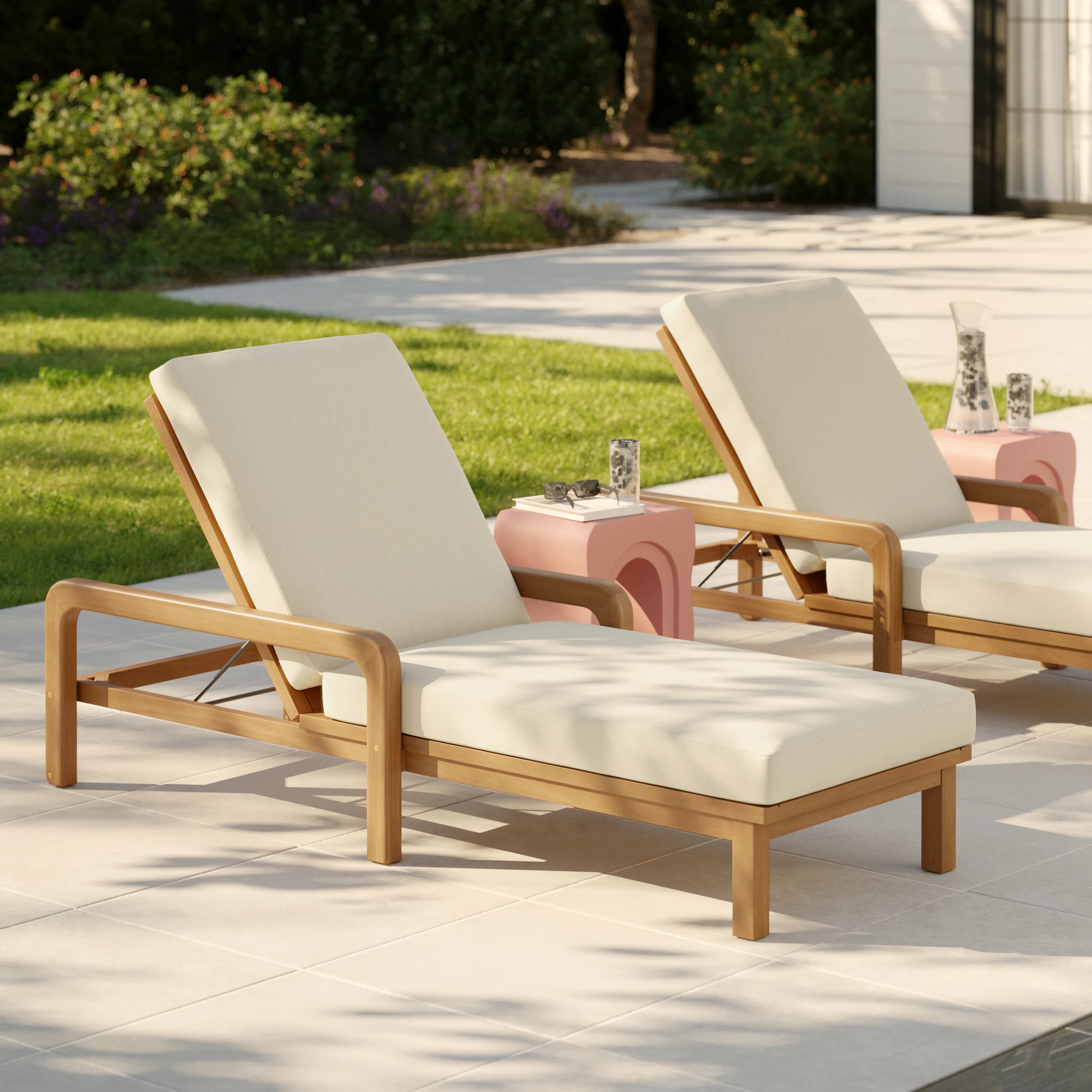 Laholm 78" Outdoor Chaise Lounge