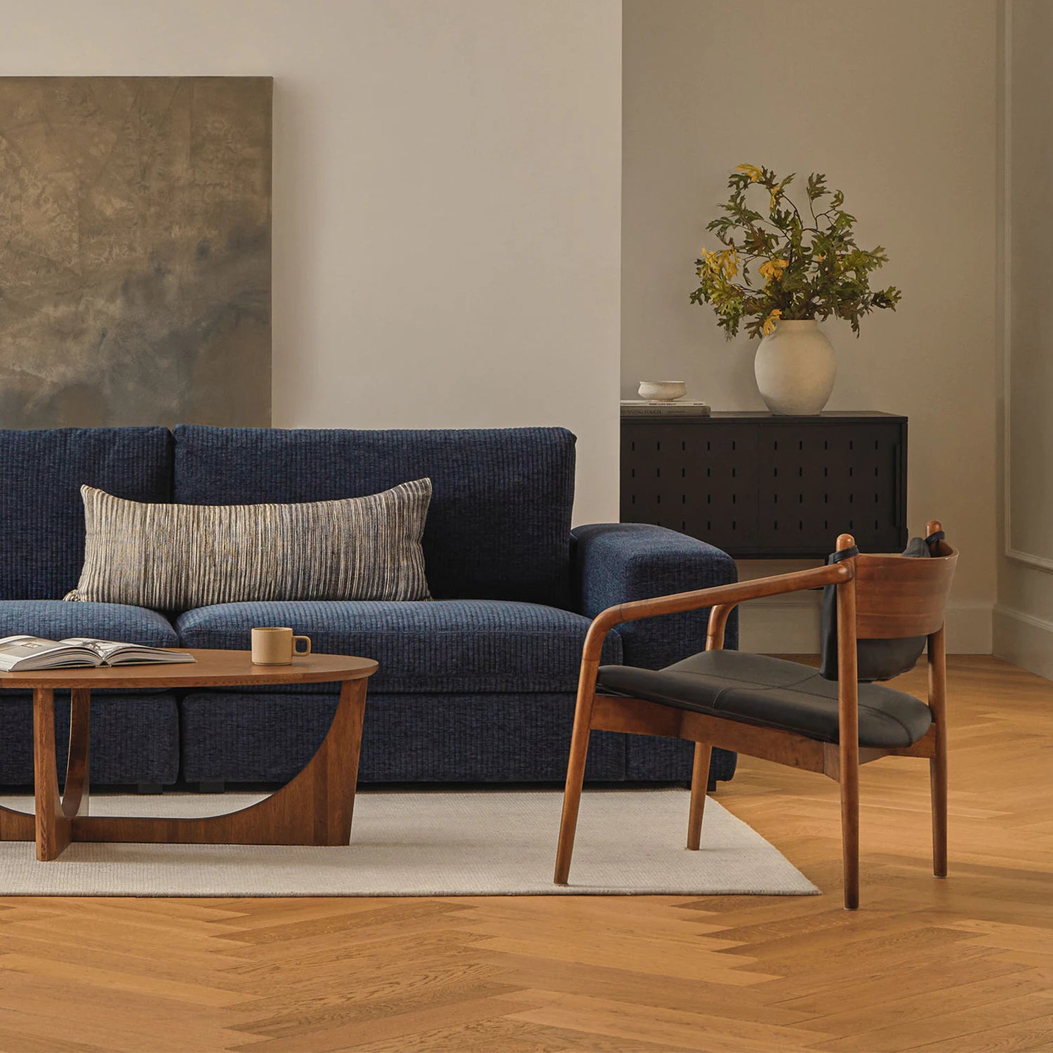 Lento 25" Leather Lounge Chair