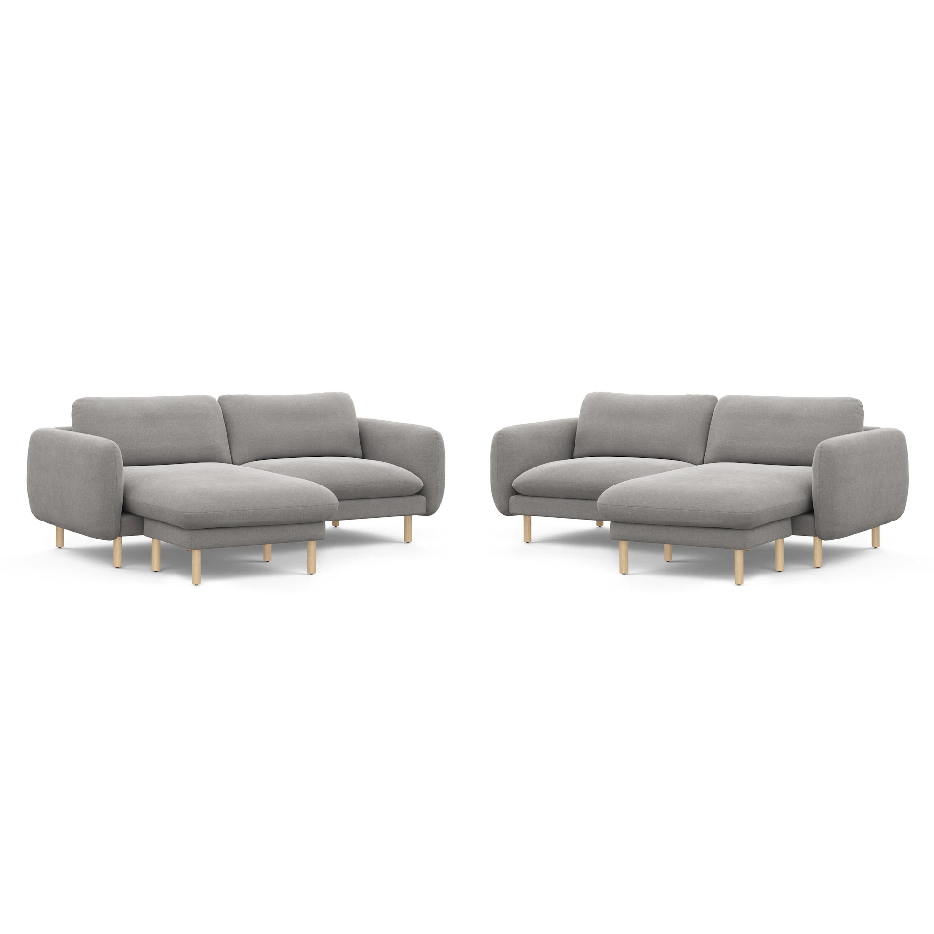 Sanders 85.5" Reversible Sectional - Hestia Gray