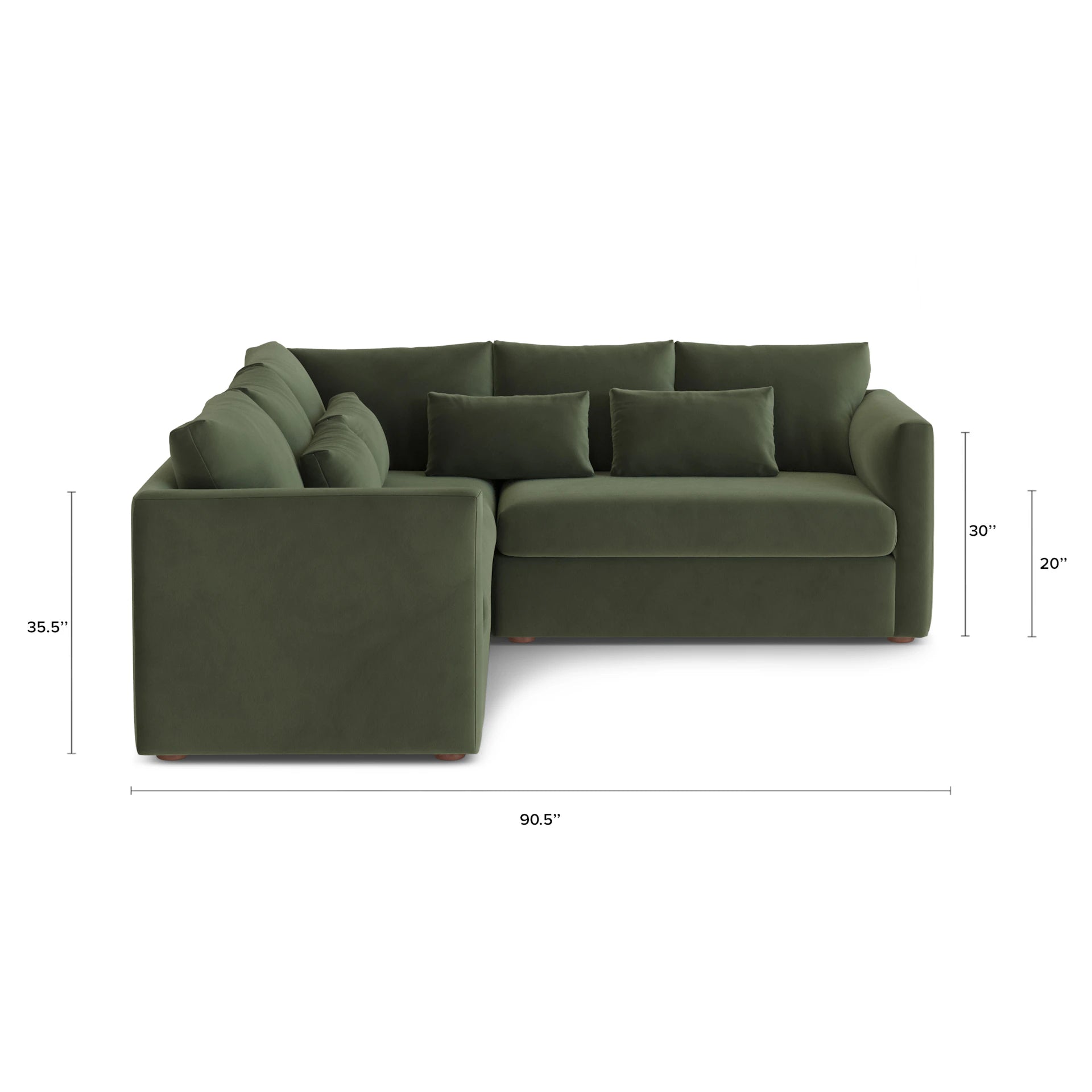 Marina Velvet Corner Sectional