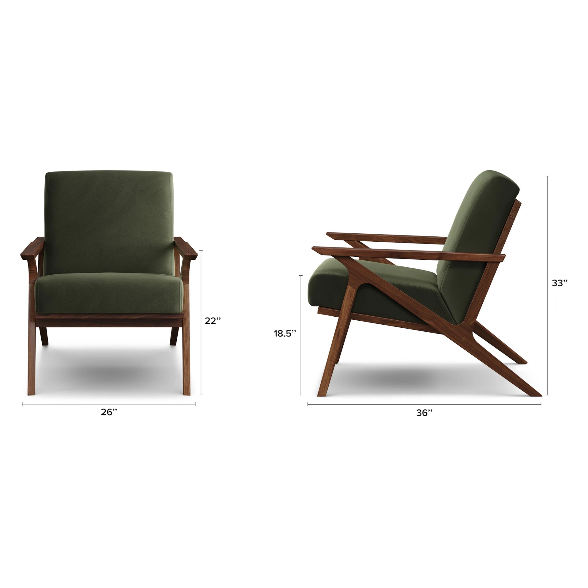 Otio 26" Velvet Lounge Set