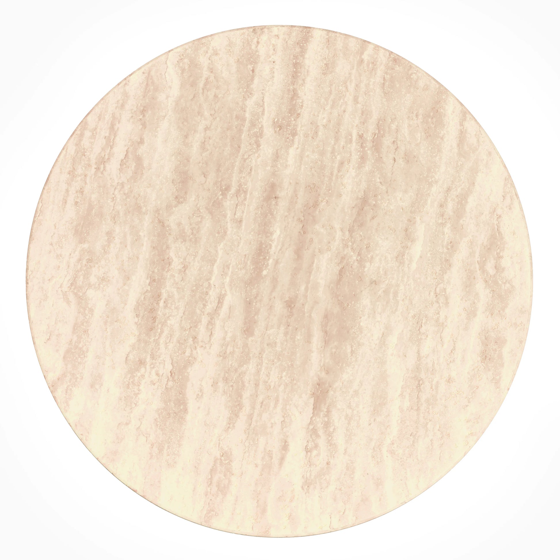 Sporo Travertine Side Table - Natural Oak