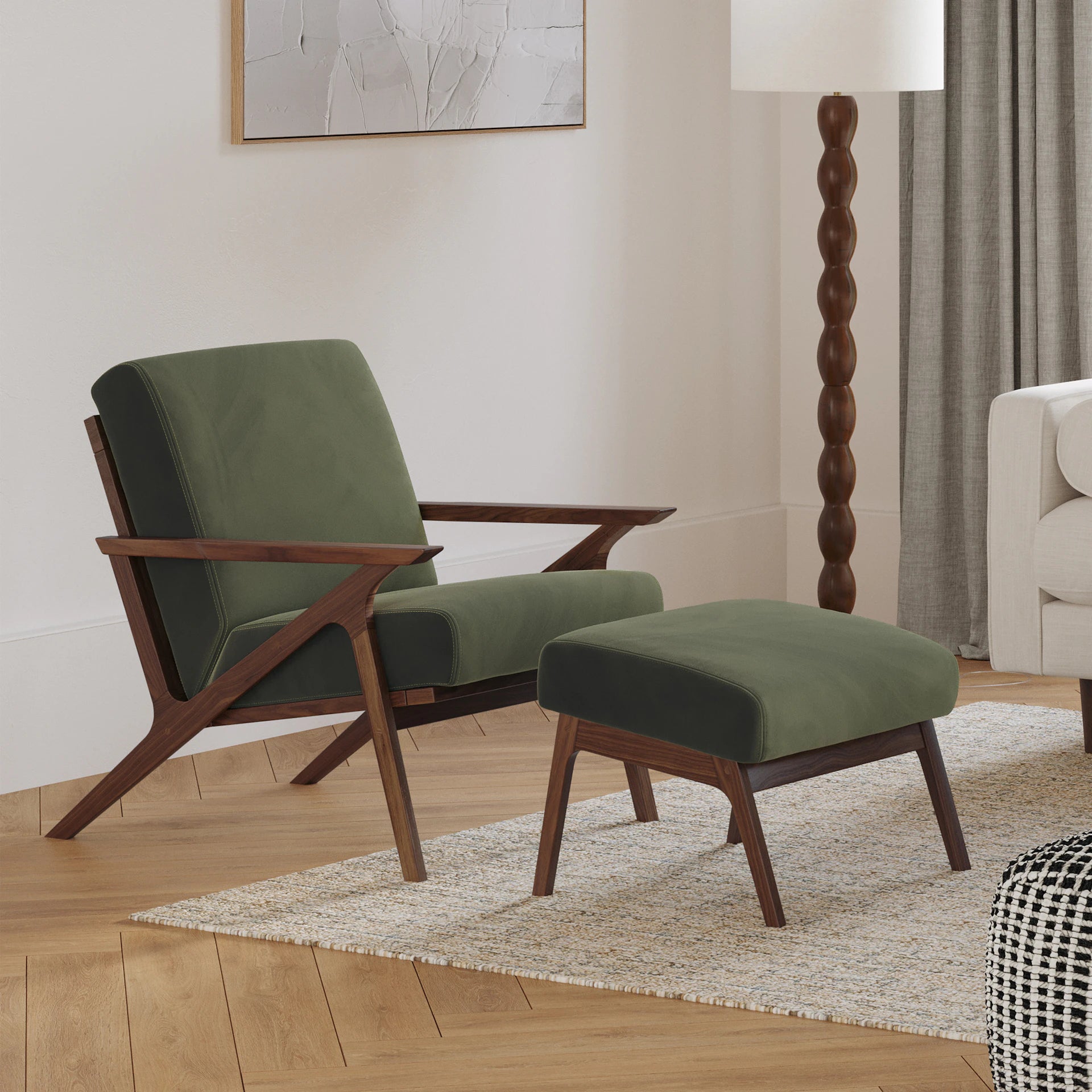Otio 26" Velvet Lounge Set