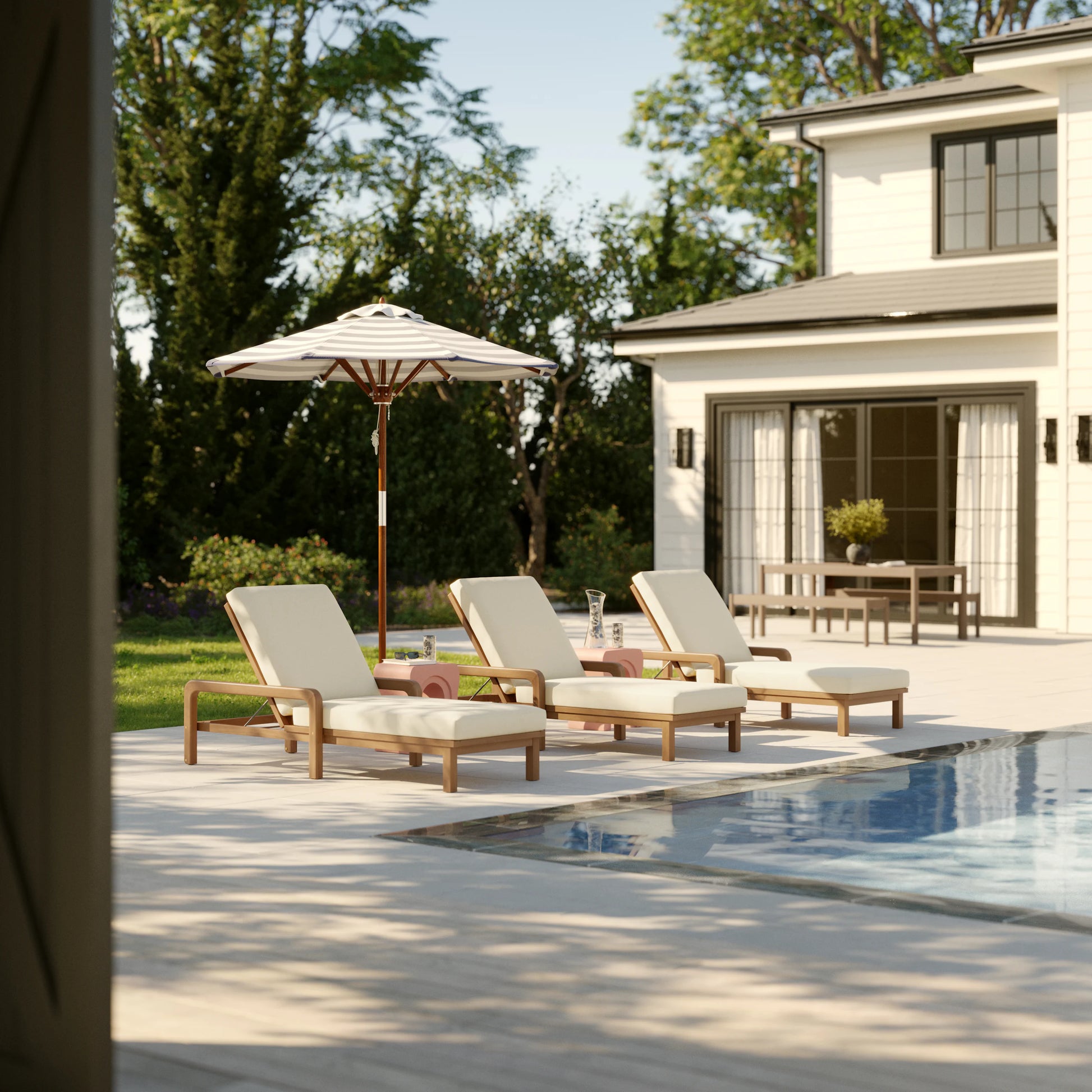 Laholm 78" Outdoor Chaise Lounge