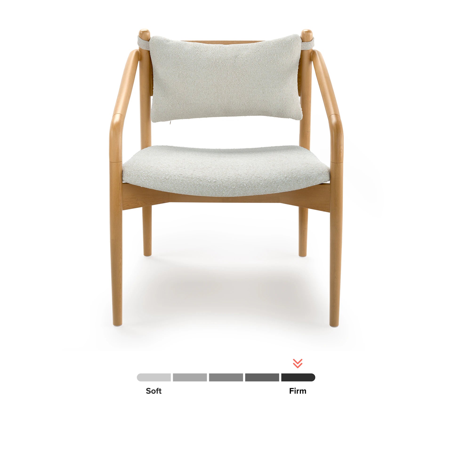 Lento 25" Lounge Chair - Ivory Bouclé