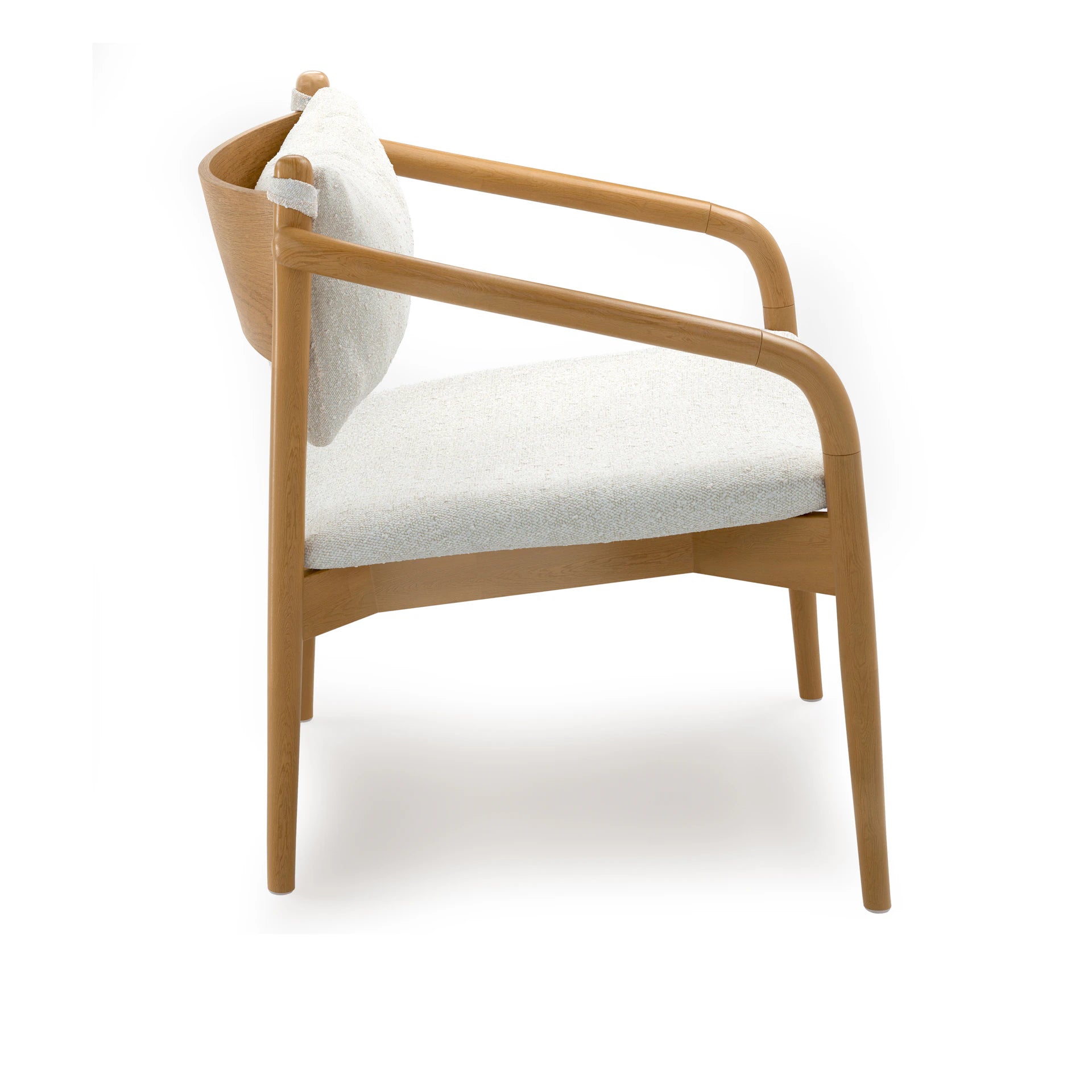Lento 25" Lounge Chair - Ivory Bouclé
