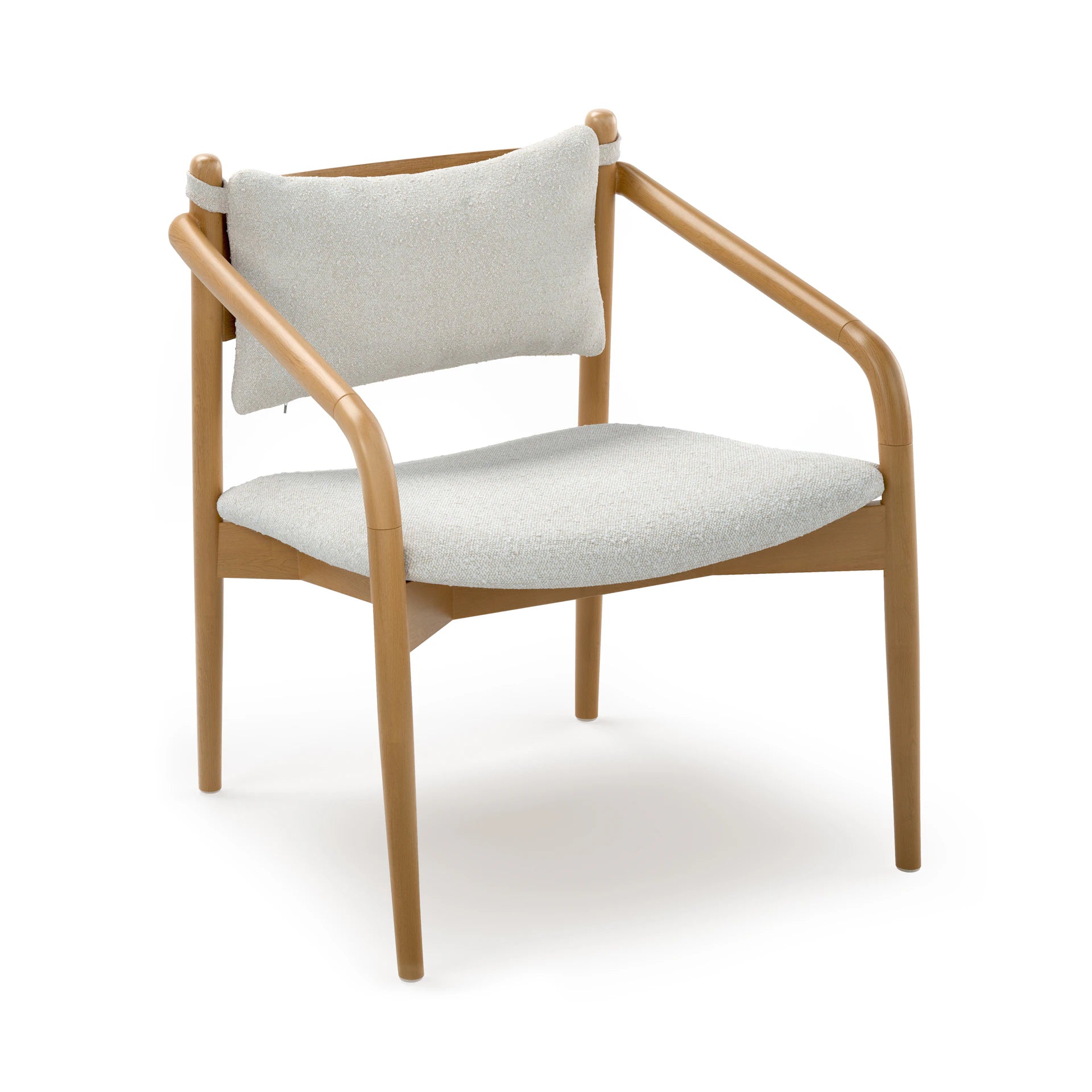 Lento 25" Lounge Chair - Ivory Bouclé