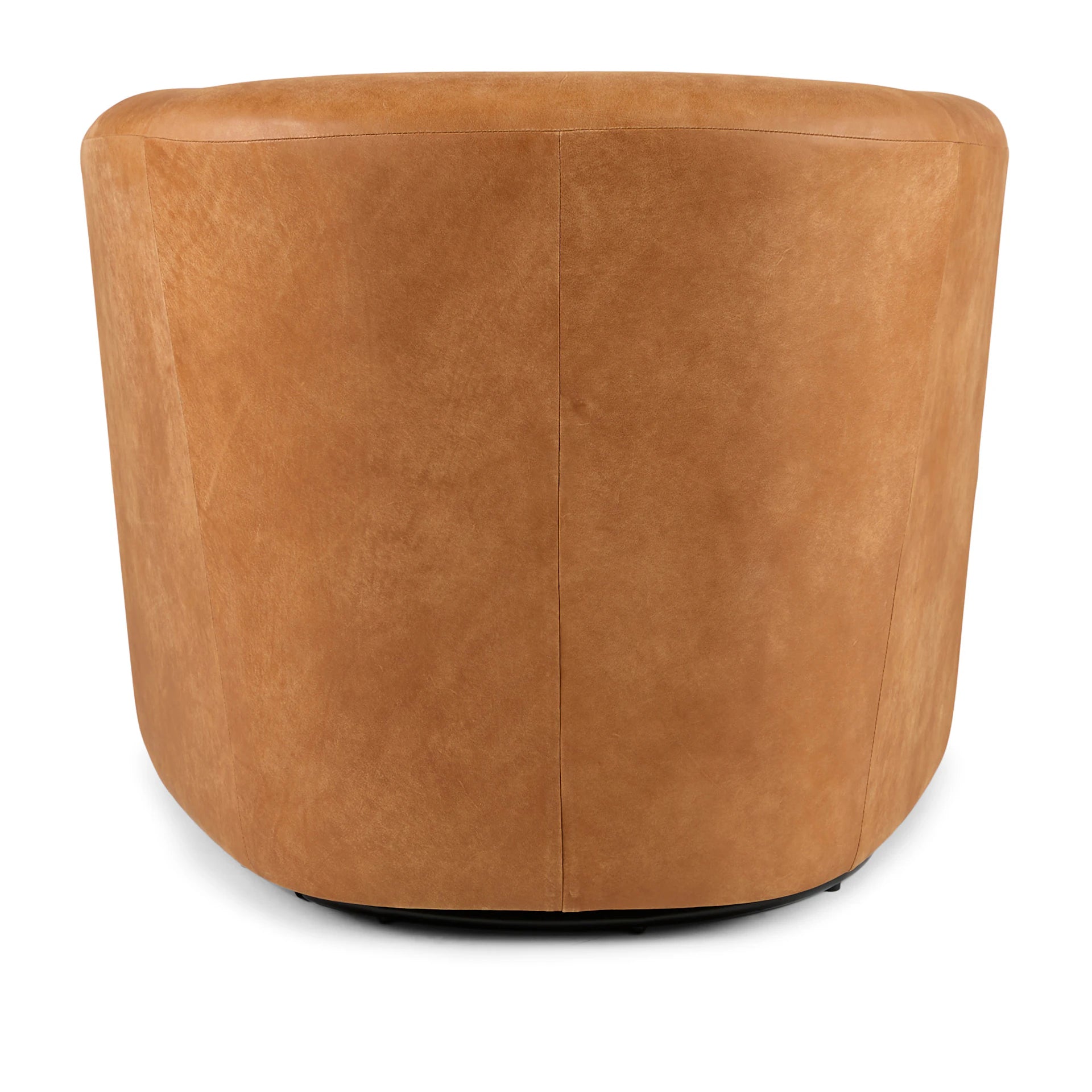 Turoy 32.5" Leather Swivel Lounge Chair