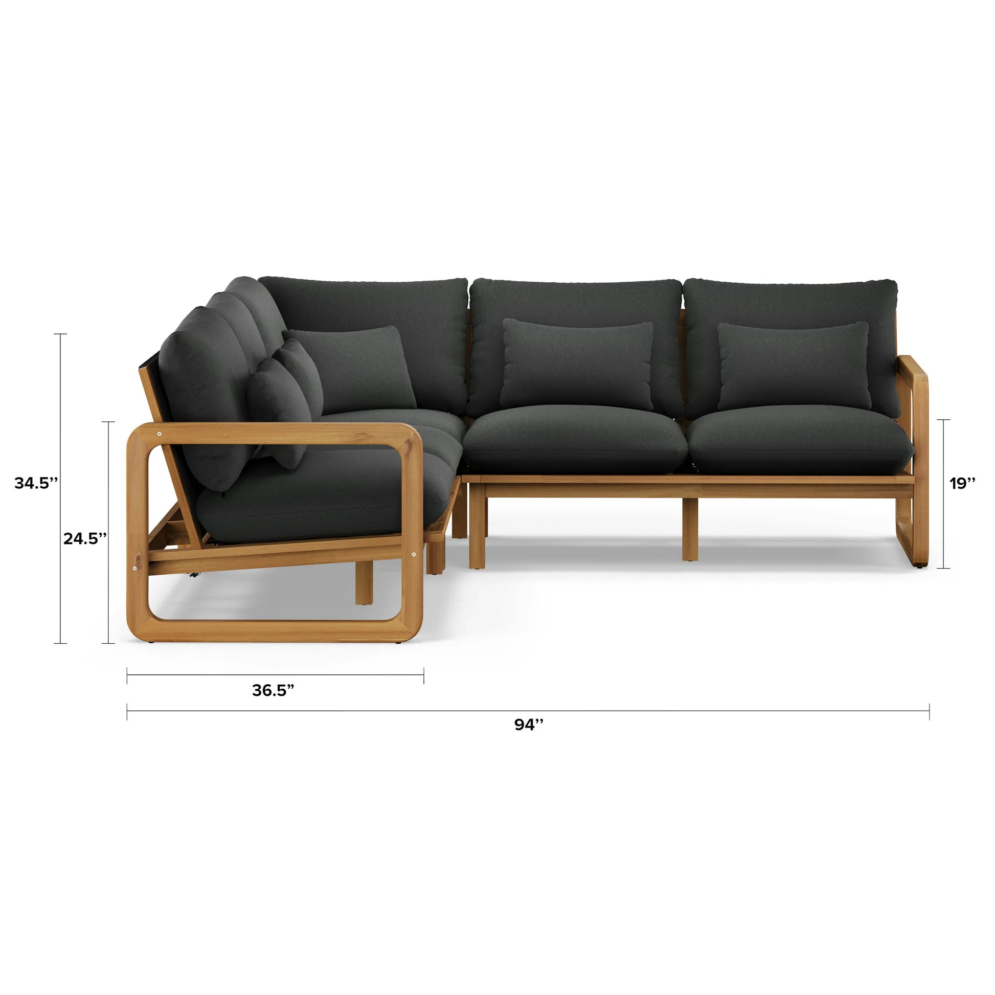 Laholm 94" Outdoor Corner Sectional Set