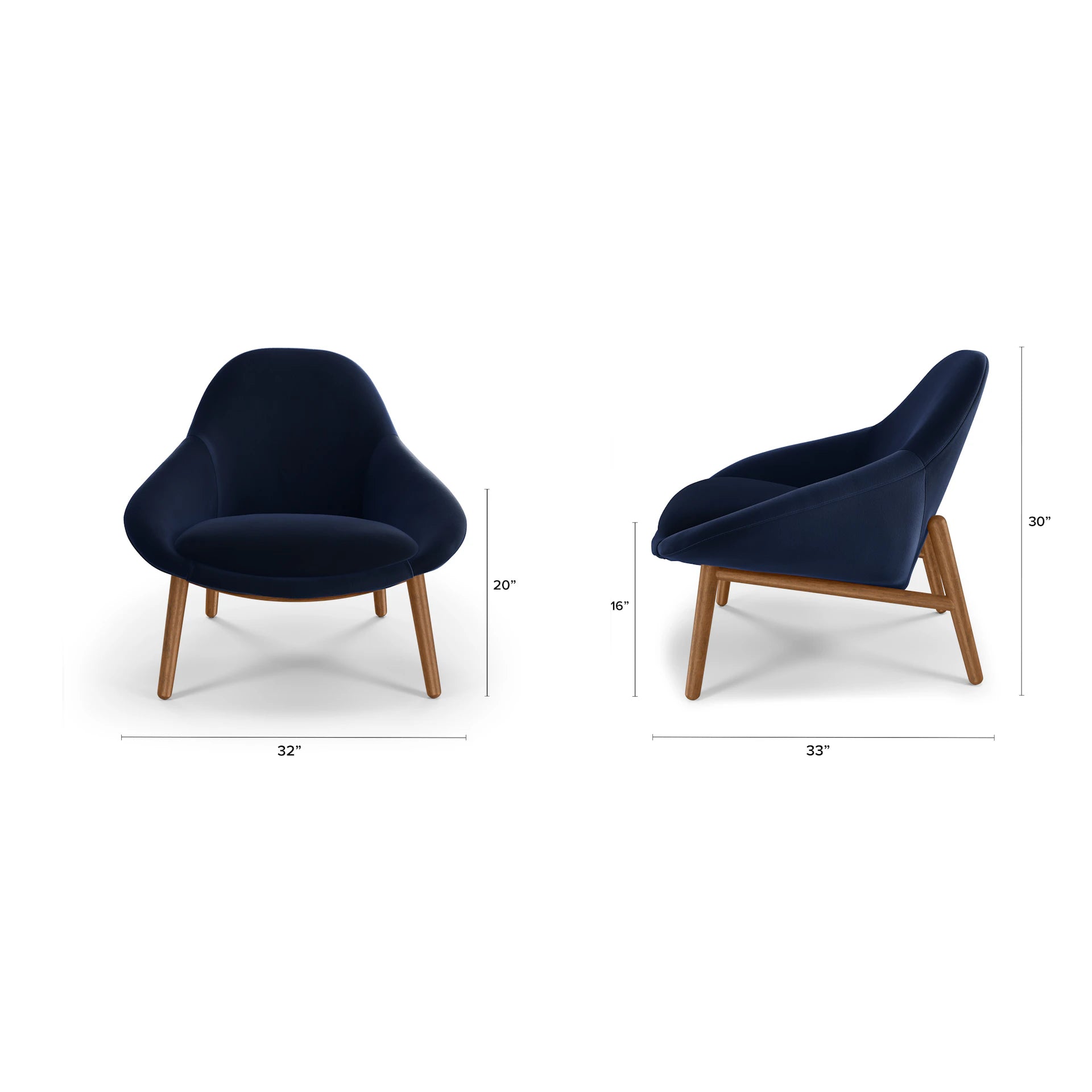 Sunny 32" Velvet Lounge Chair