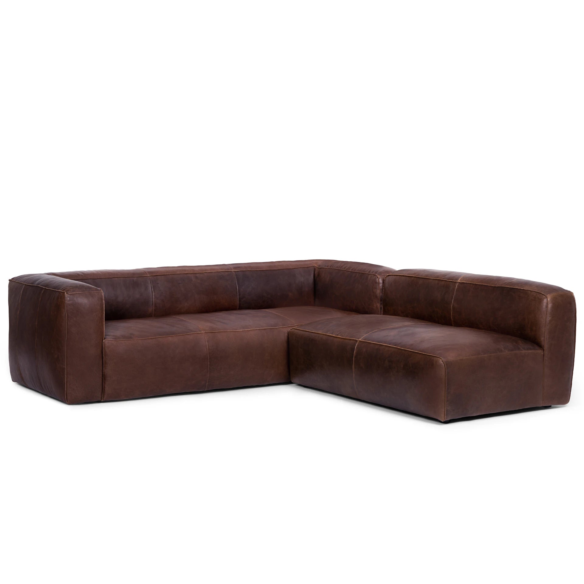 Cigar 94.5" Leather Reversible Sectional