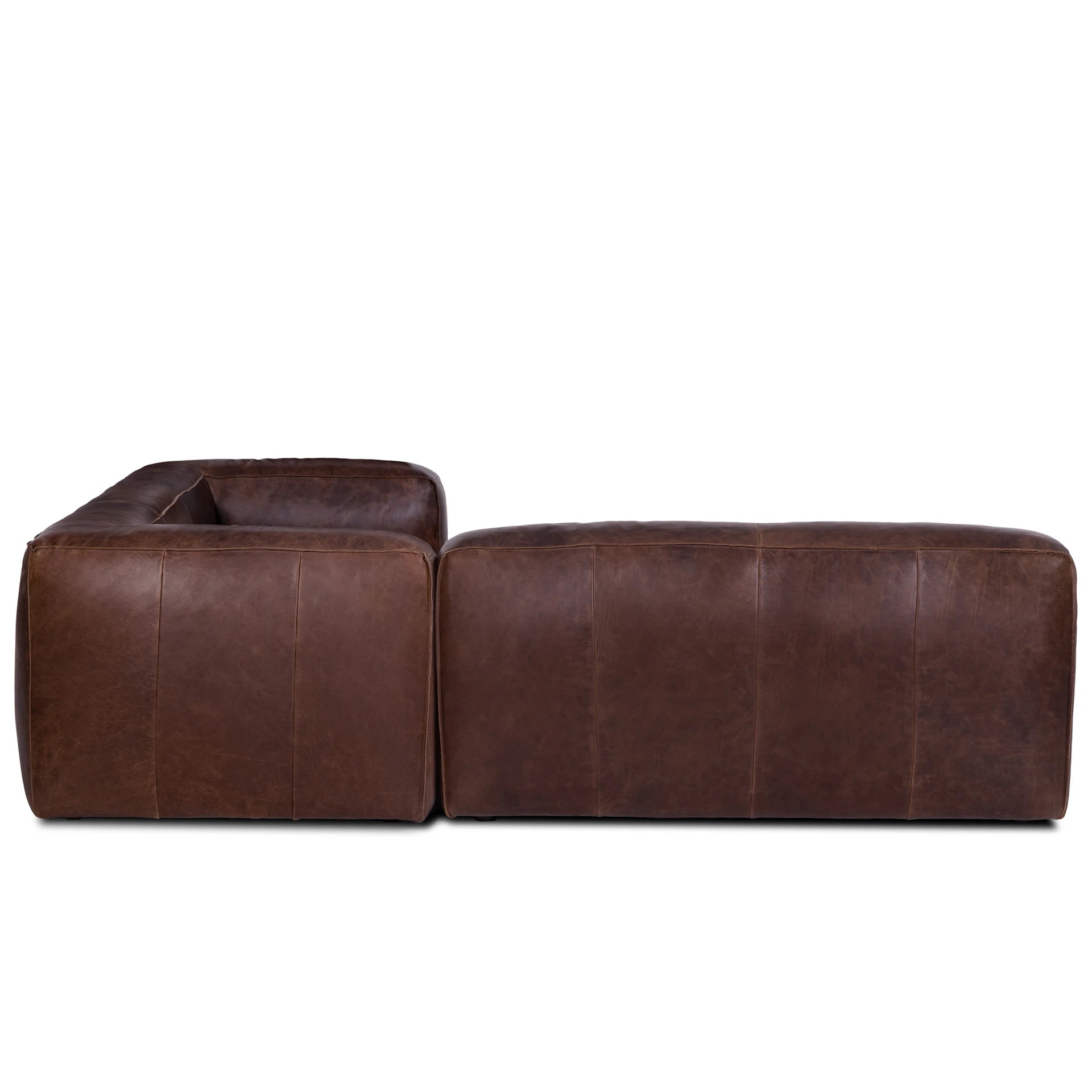 Cigar 94.5" Leather Reversible Sectional