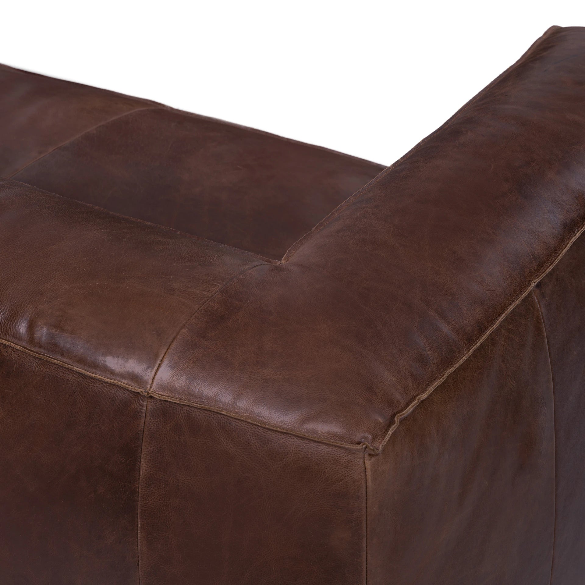 Cigar 94.5" Leather Reversible Sectional