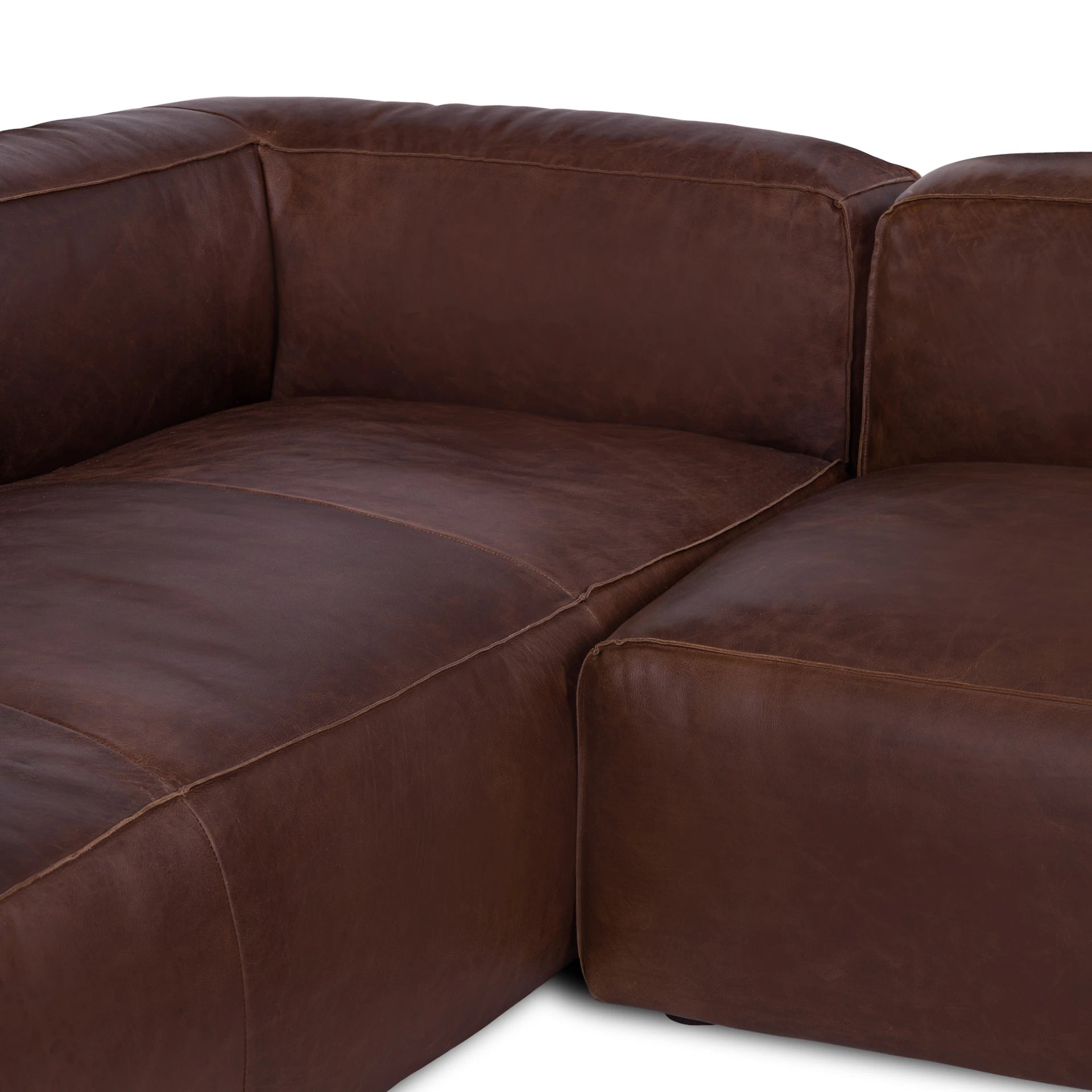 Cigar 94.5" Leather Reversible Sectional