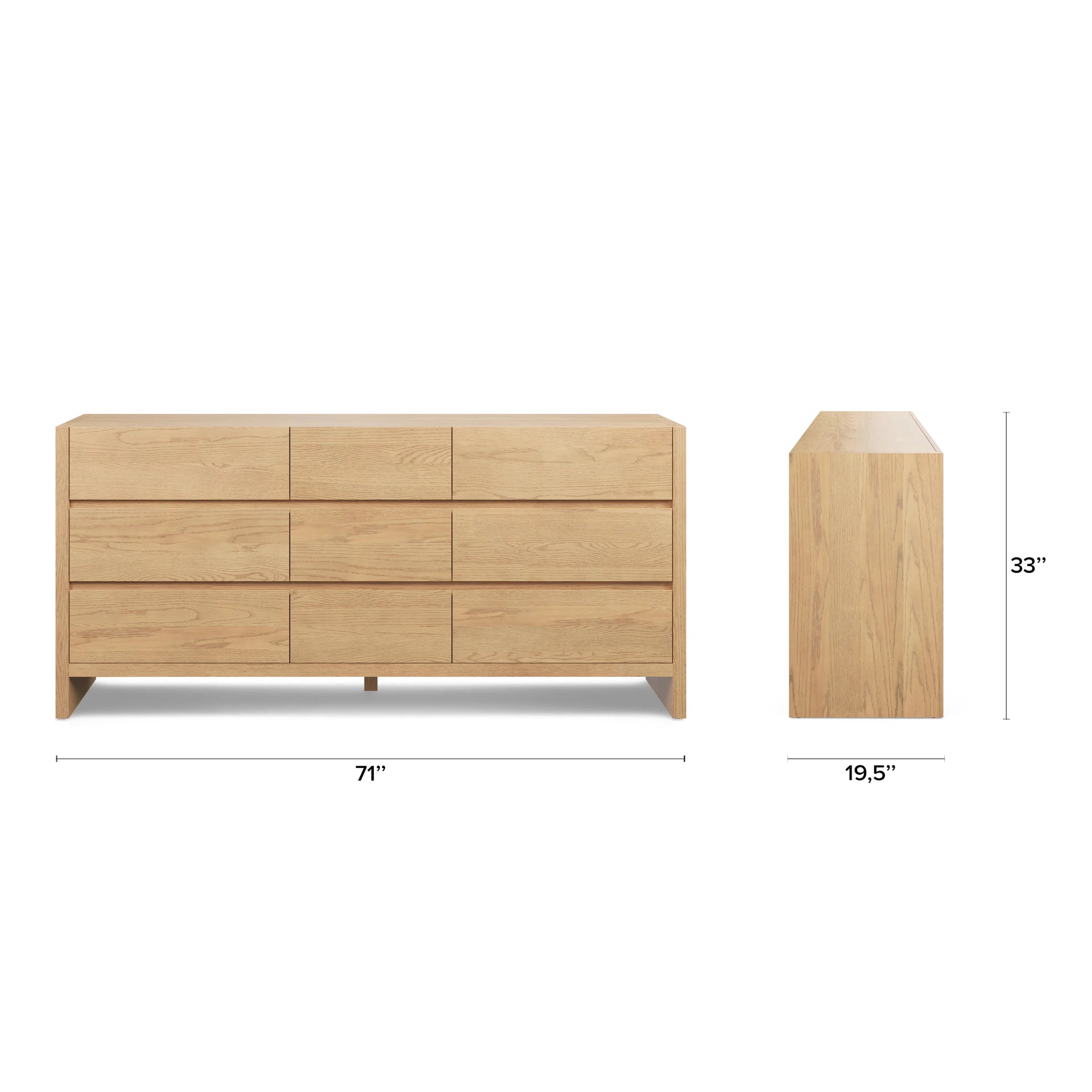 Leif 9-Drawer Triple Dresser