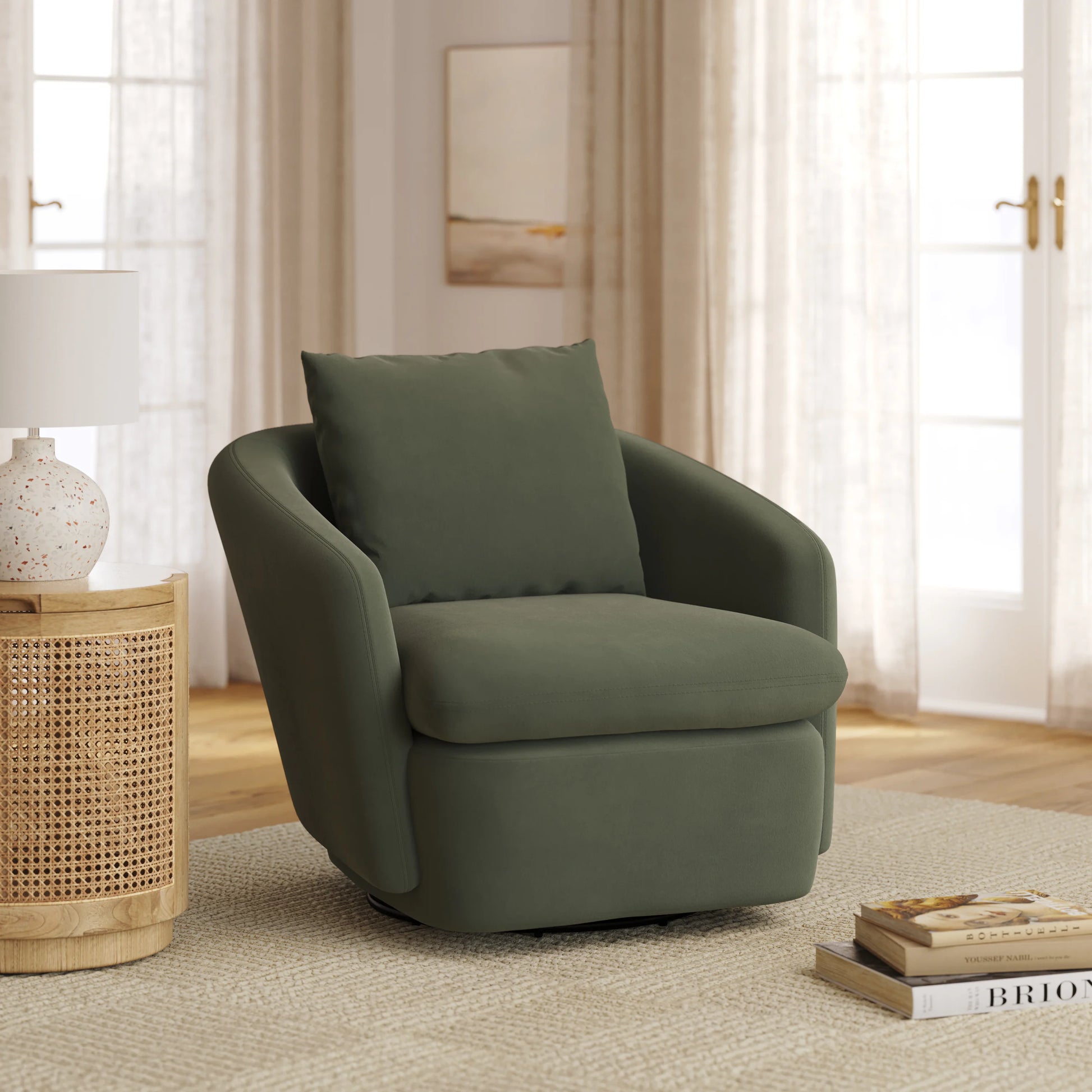 Leigh 47" Swivel Lounge Chair