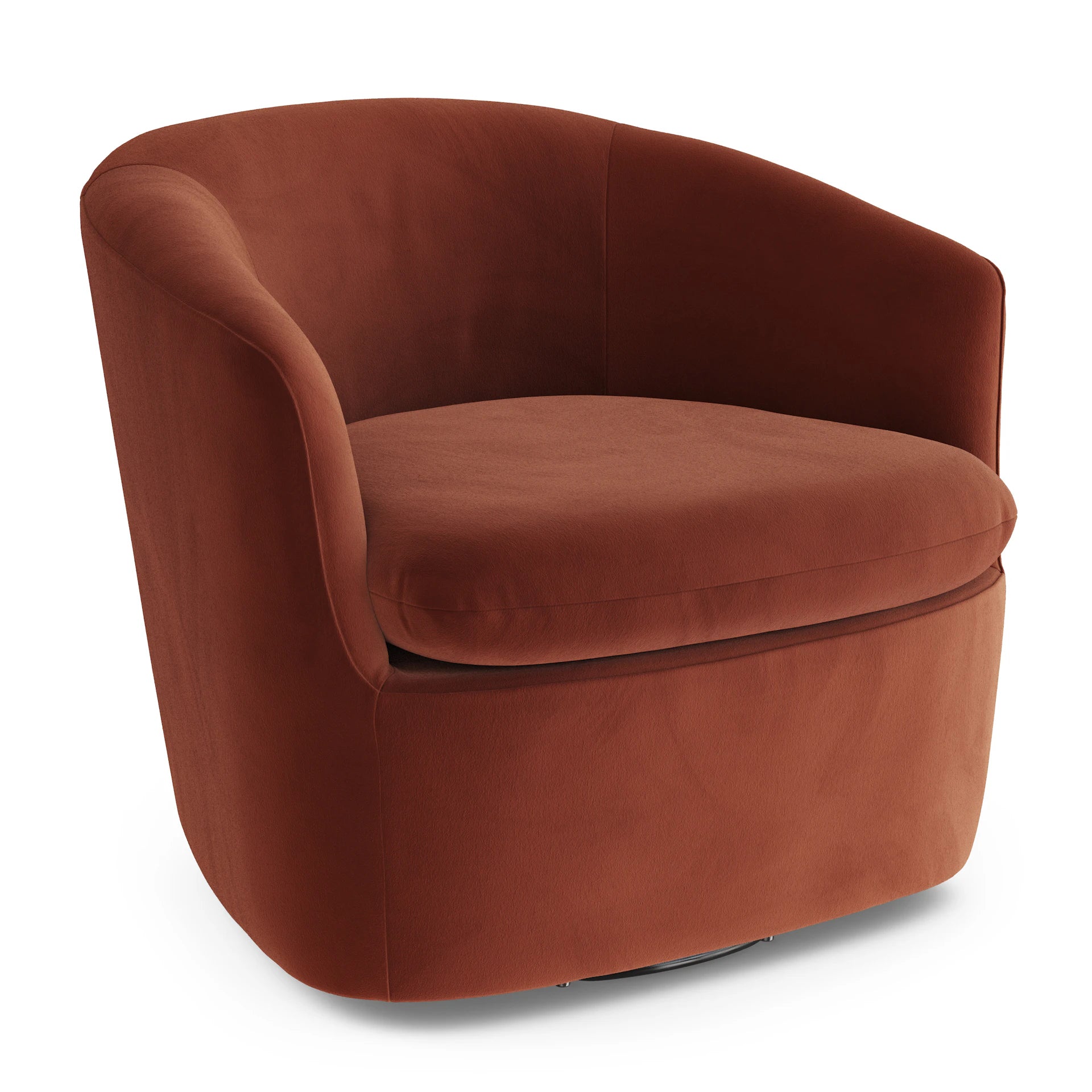 Turoy 32.5" Velvet Swivel Lounge Chair