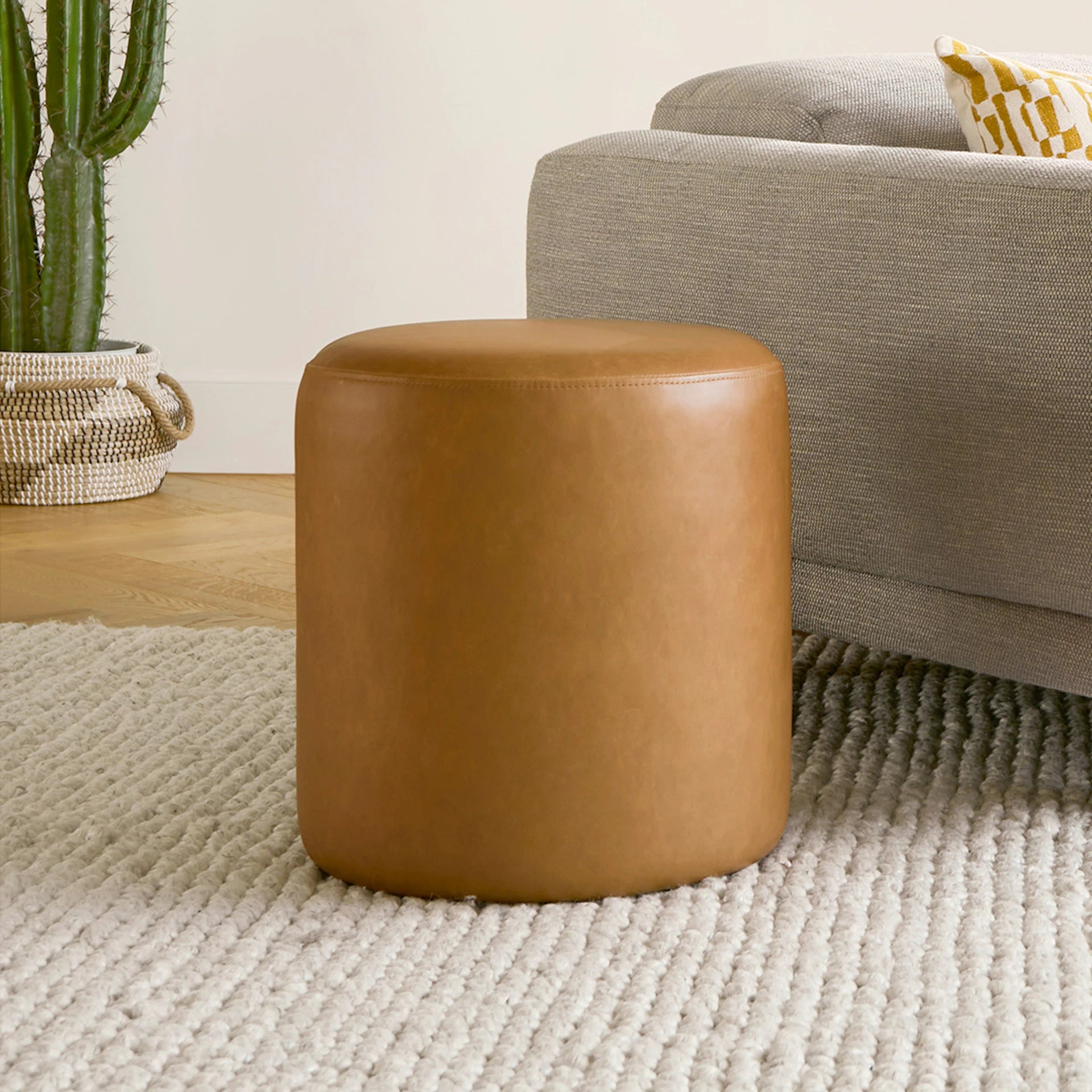 Cilo 16" Leather Ottoman