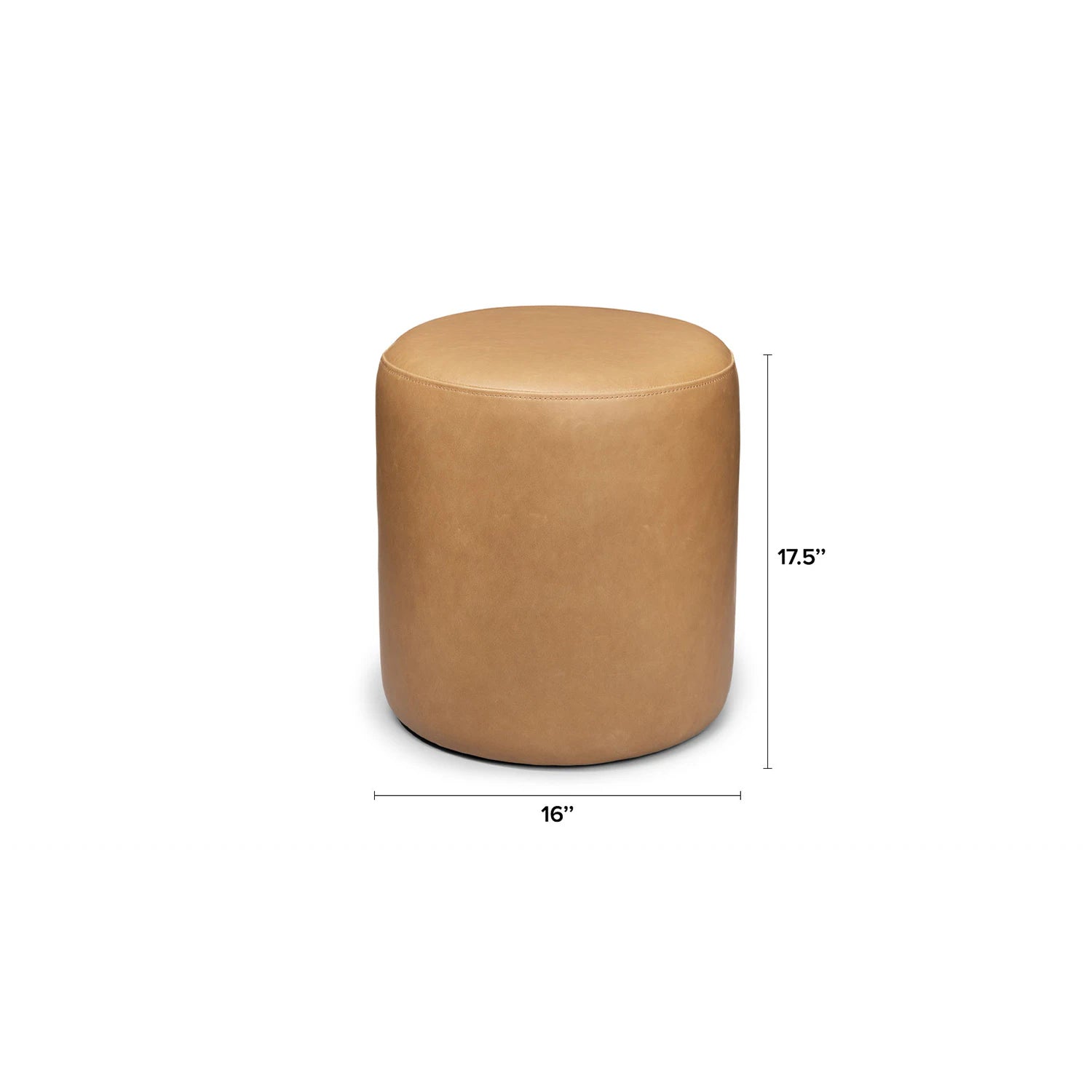 Cilo 16" Leather Ottoman