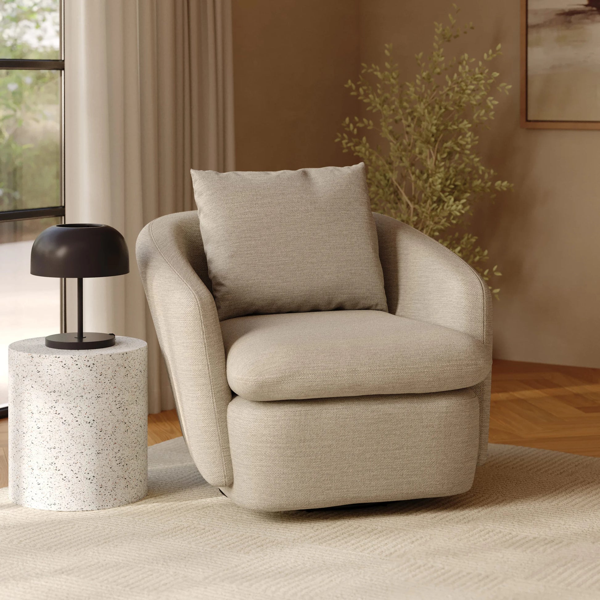 Leigh 47" Swivel Lounge Chair