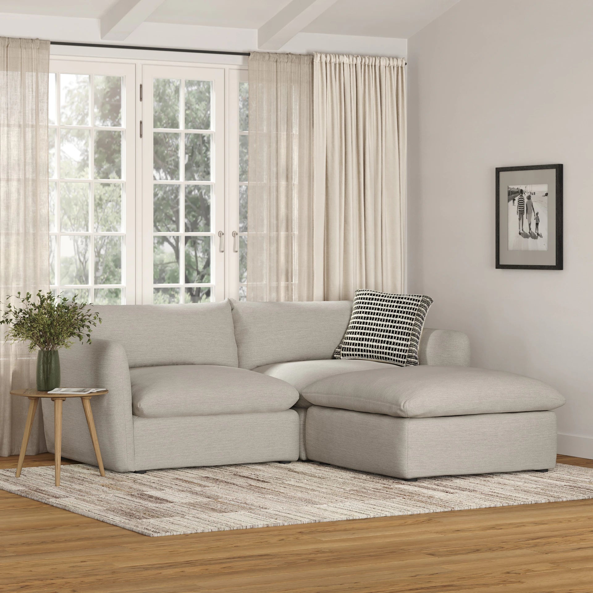 Leigh Fabric Reversible Storage Sectional