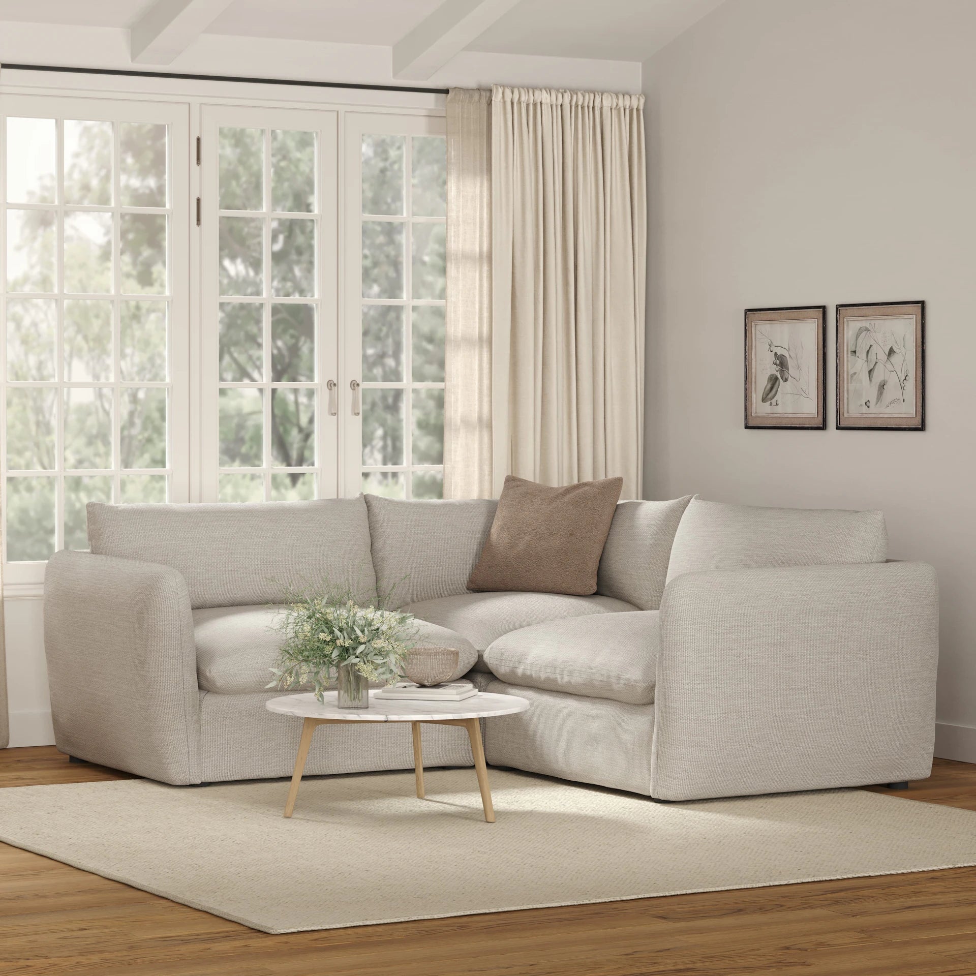 Leigh Fabric Reversible Storage Sectional