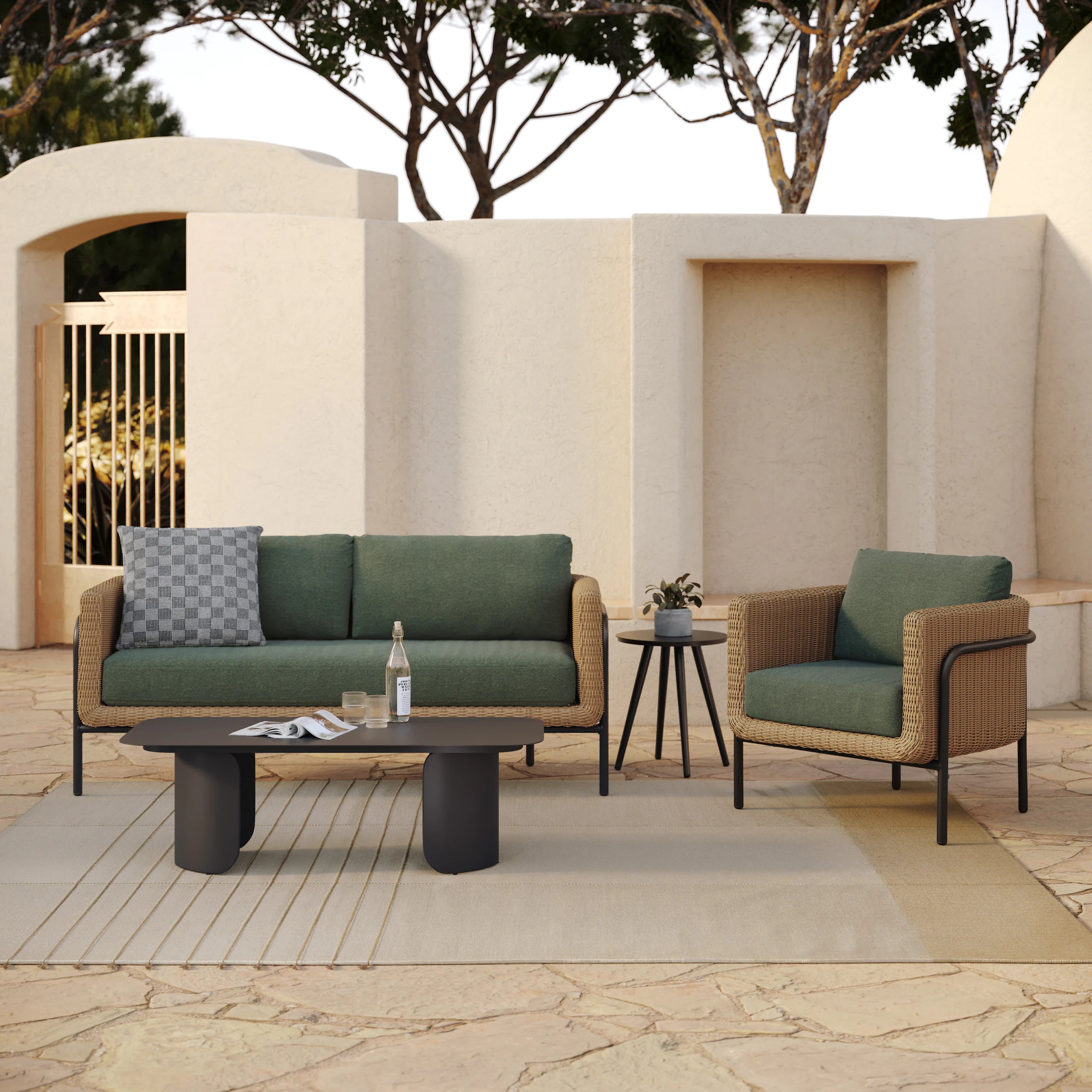 Aby 33" Outdoor Lounge Chair