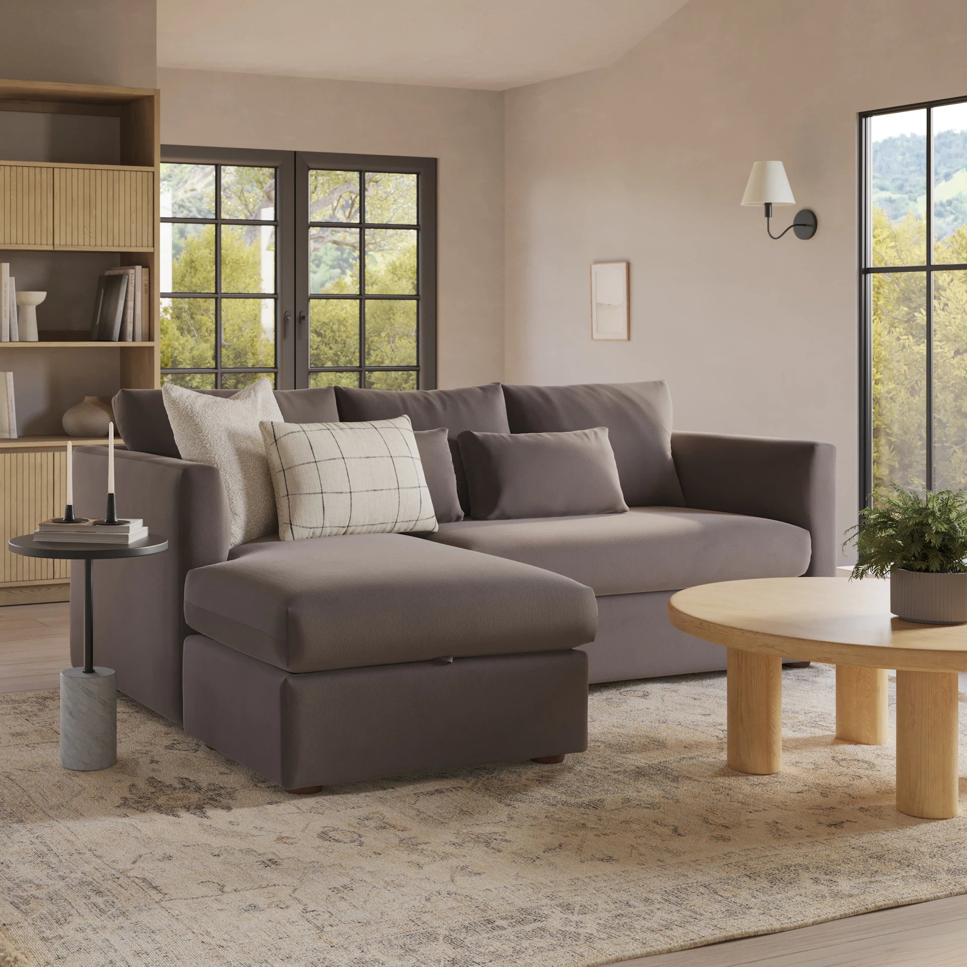 Marina Velvet Corner Sectional
