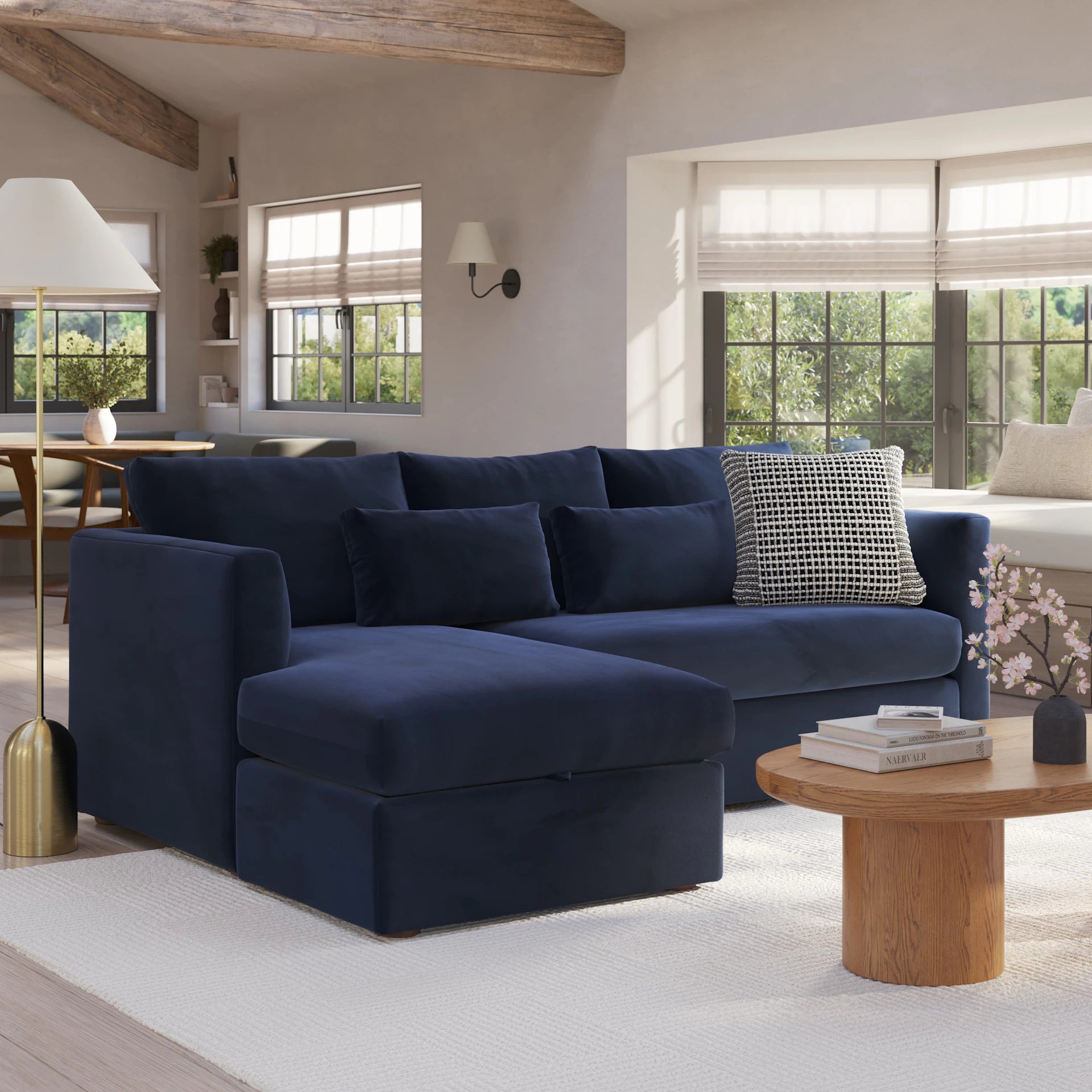 Marina Velvet Corner Sectional