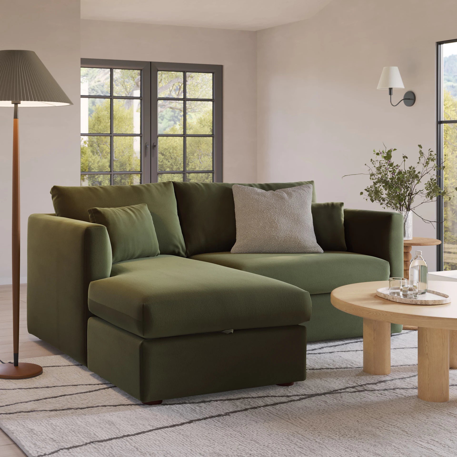 Marina Velvet Corner Sectional