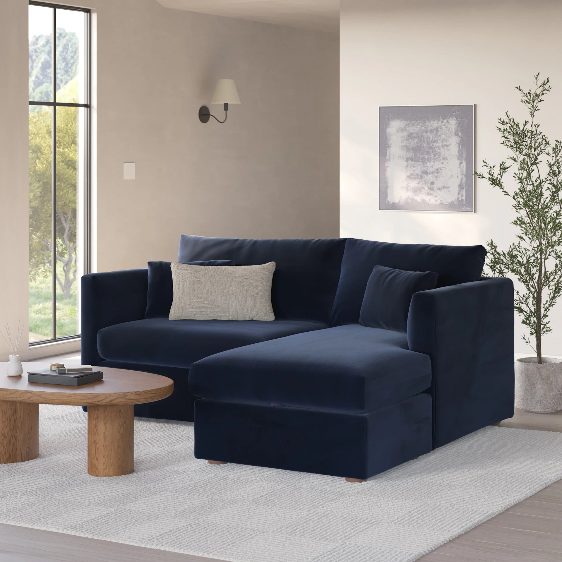 Marina Velvet Corner Sectional