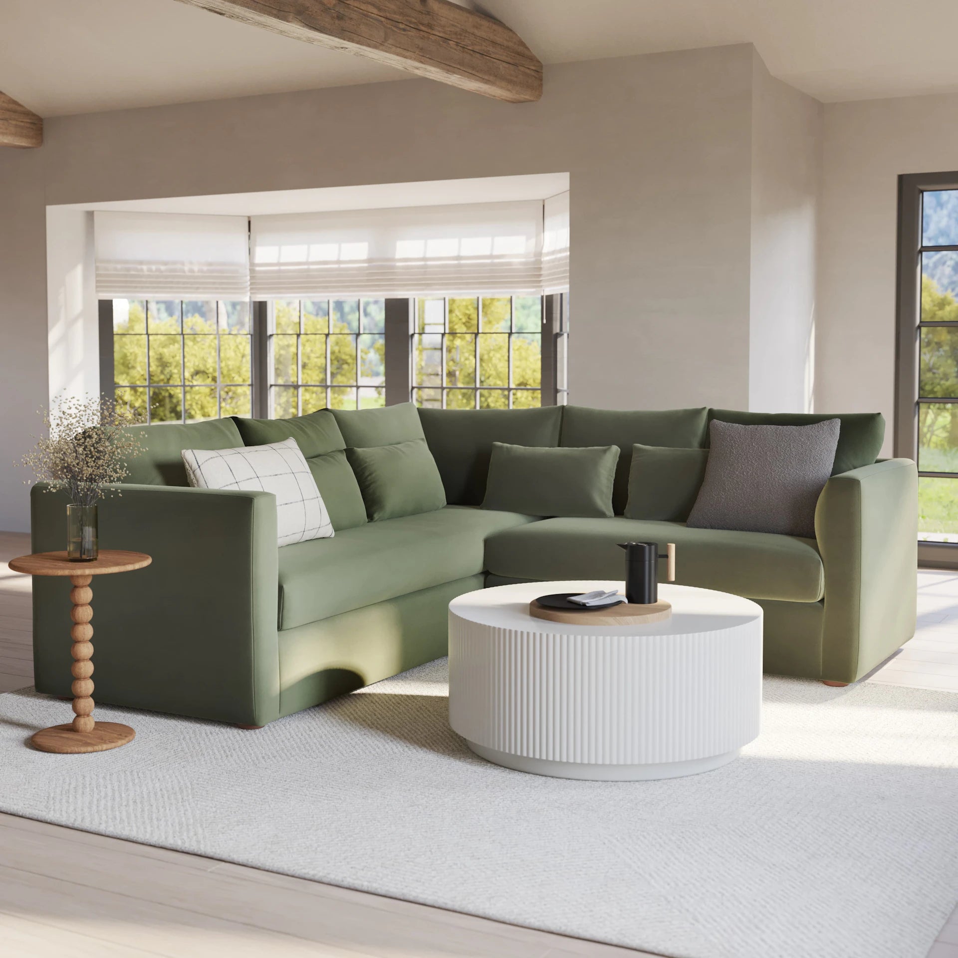 Marina Velvet Corner Sectional