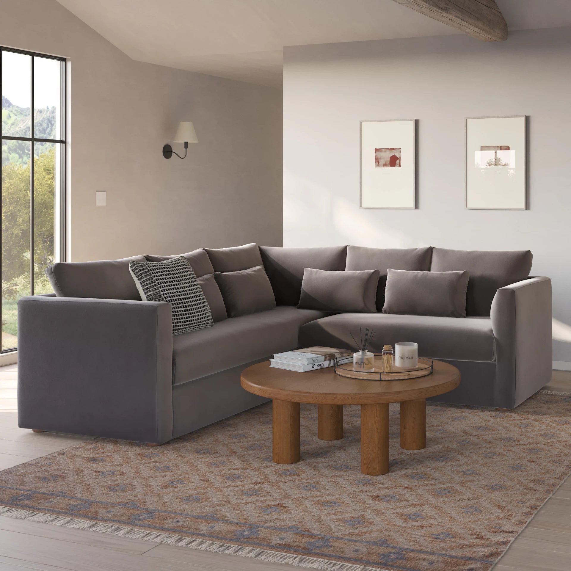 Marina Velvet Corner Sectional
