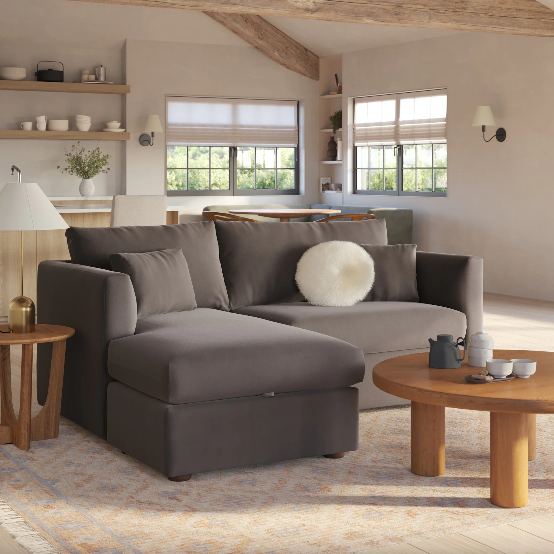 Marina Velvet Corner Sectional