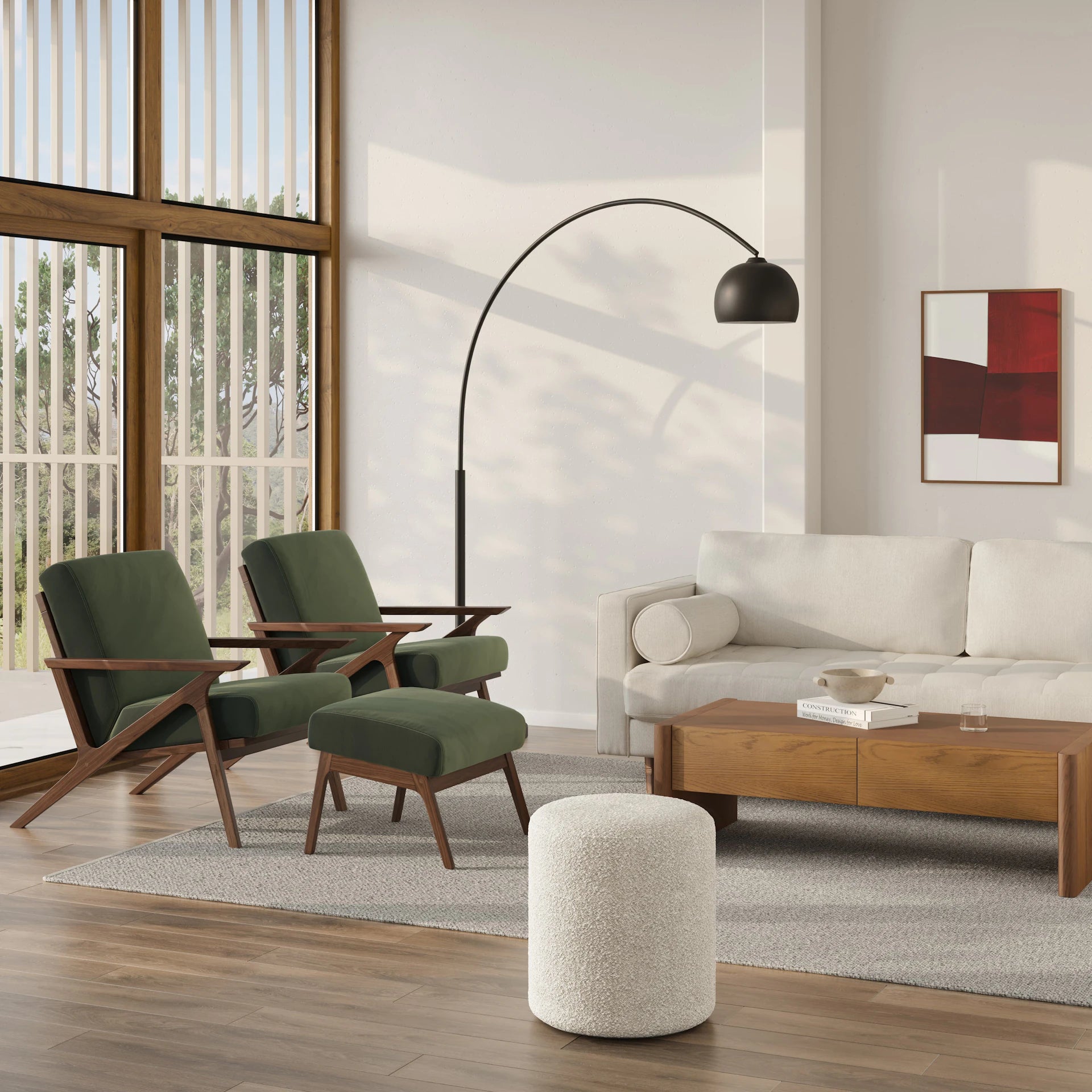 Otio 26" Velvet Lounge Set