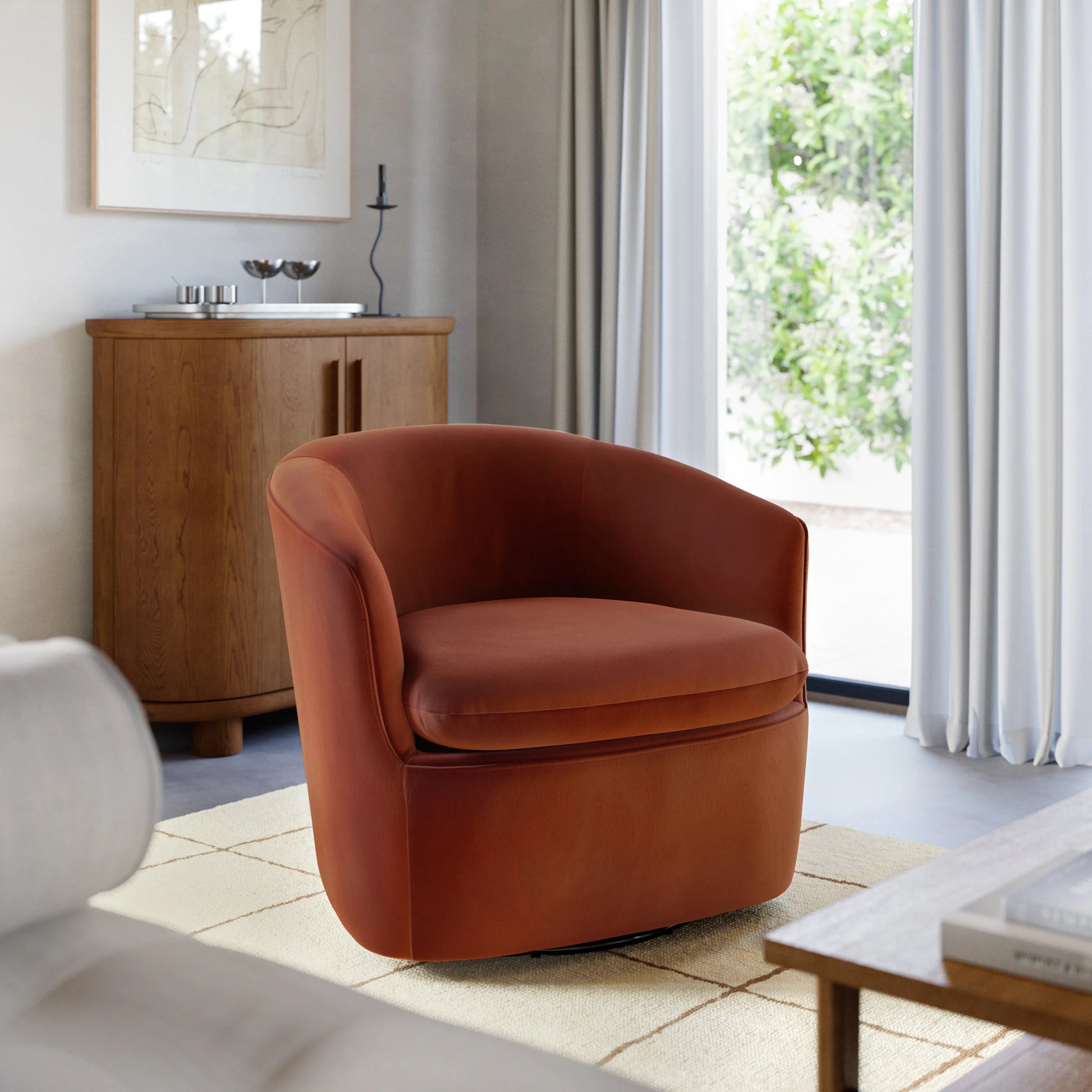 Turoy 32.5" Swivel Lounge Chair