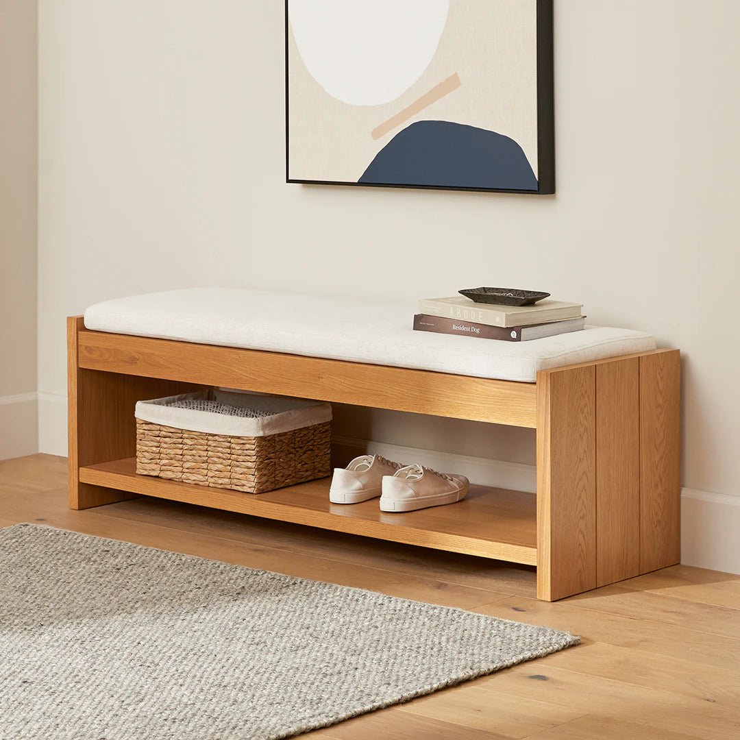 Cassie 56" Fabric Bench
