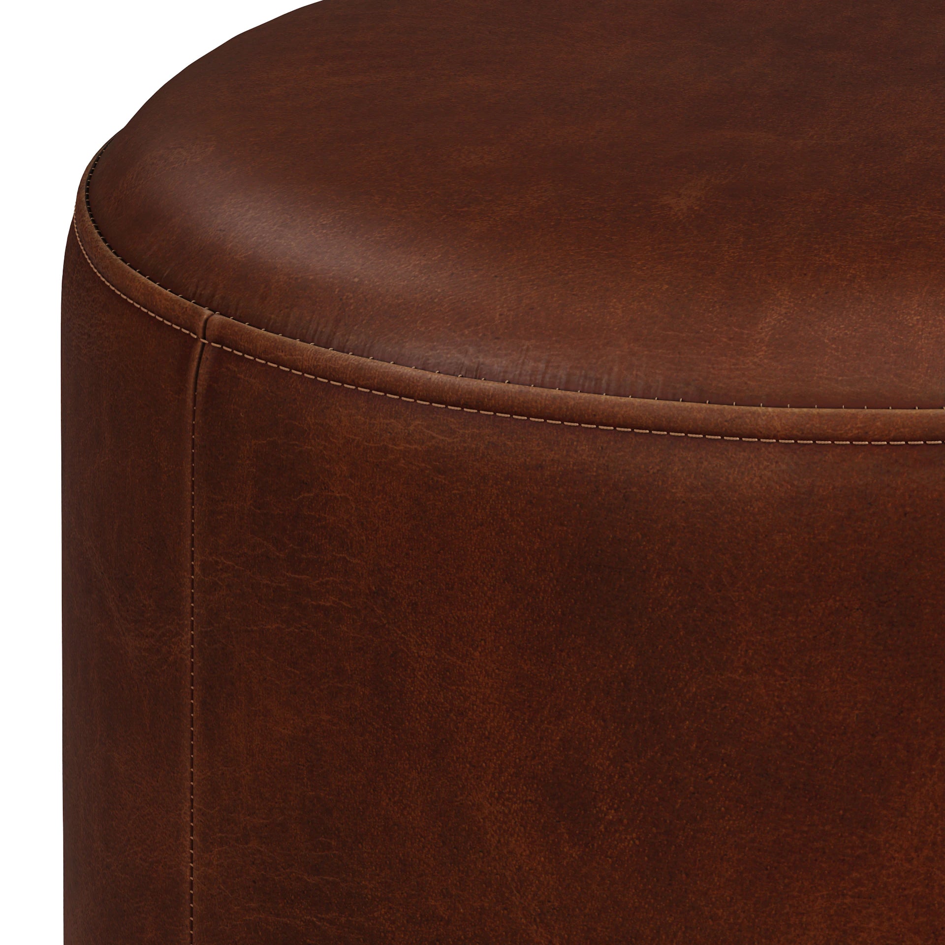Cilo 16" Leather Ottoman