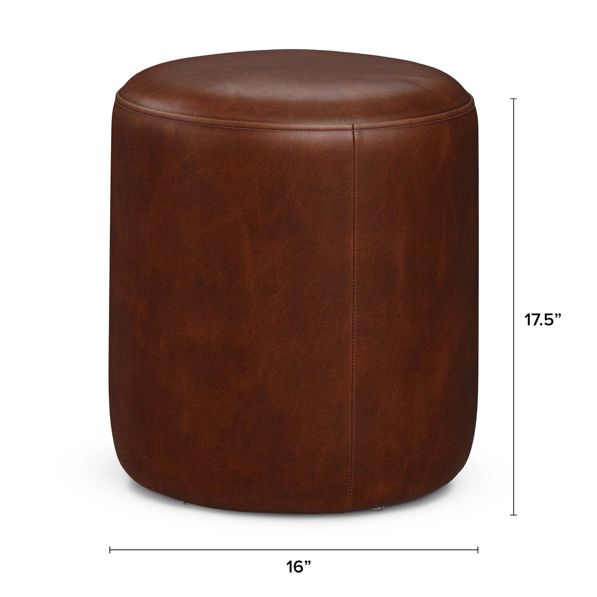 Cilo 16" Leather Ottoman