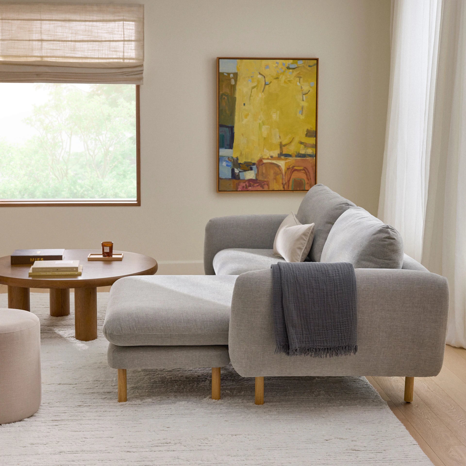Sanders 85.5" Reversible Sectional - Hestia Gray