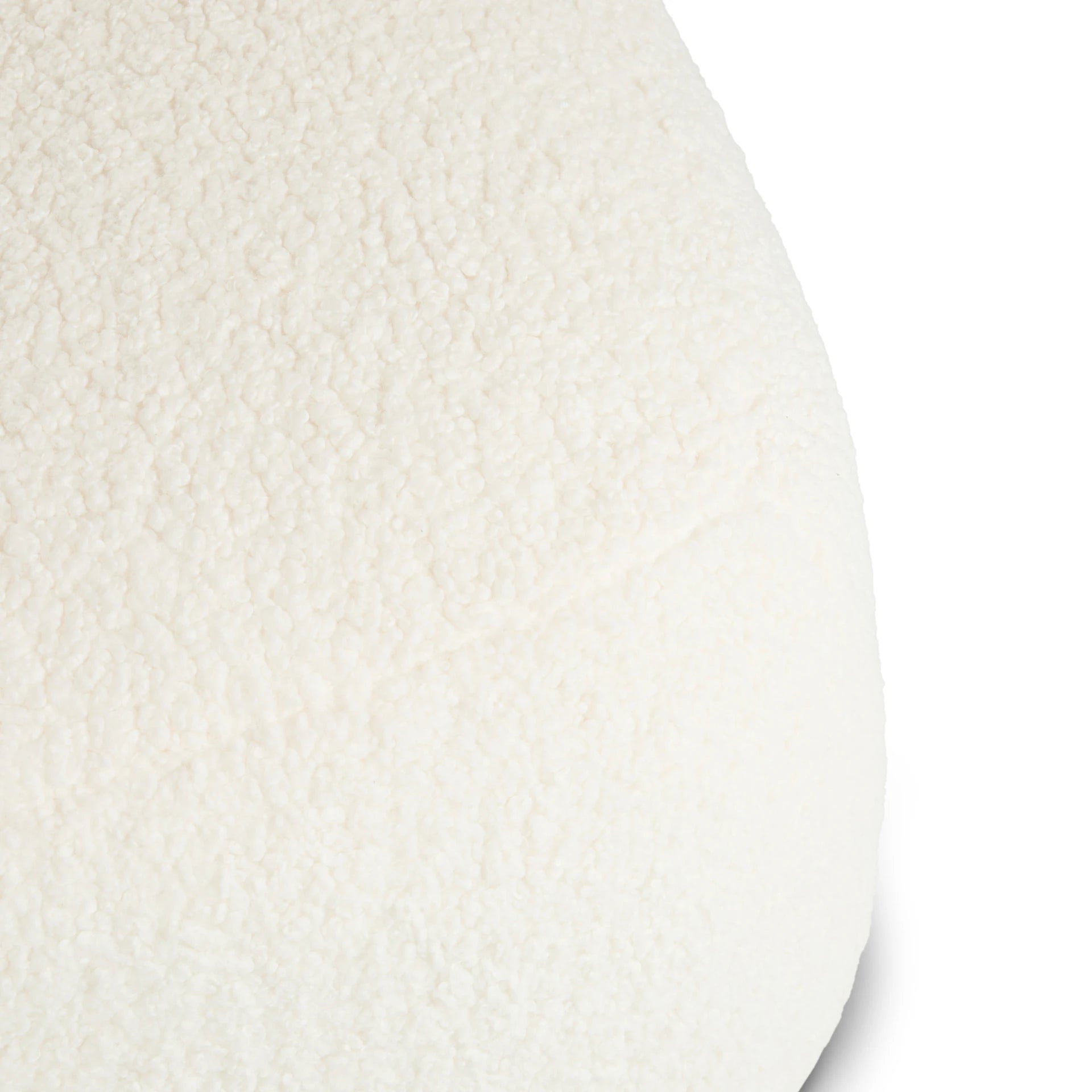 Petter 25" Pouf - Short Shearling White