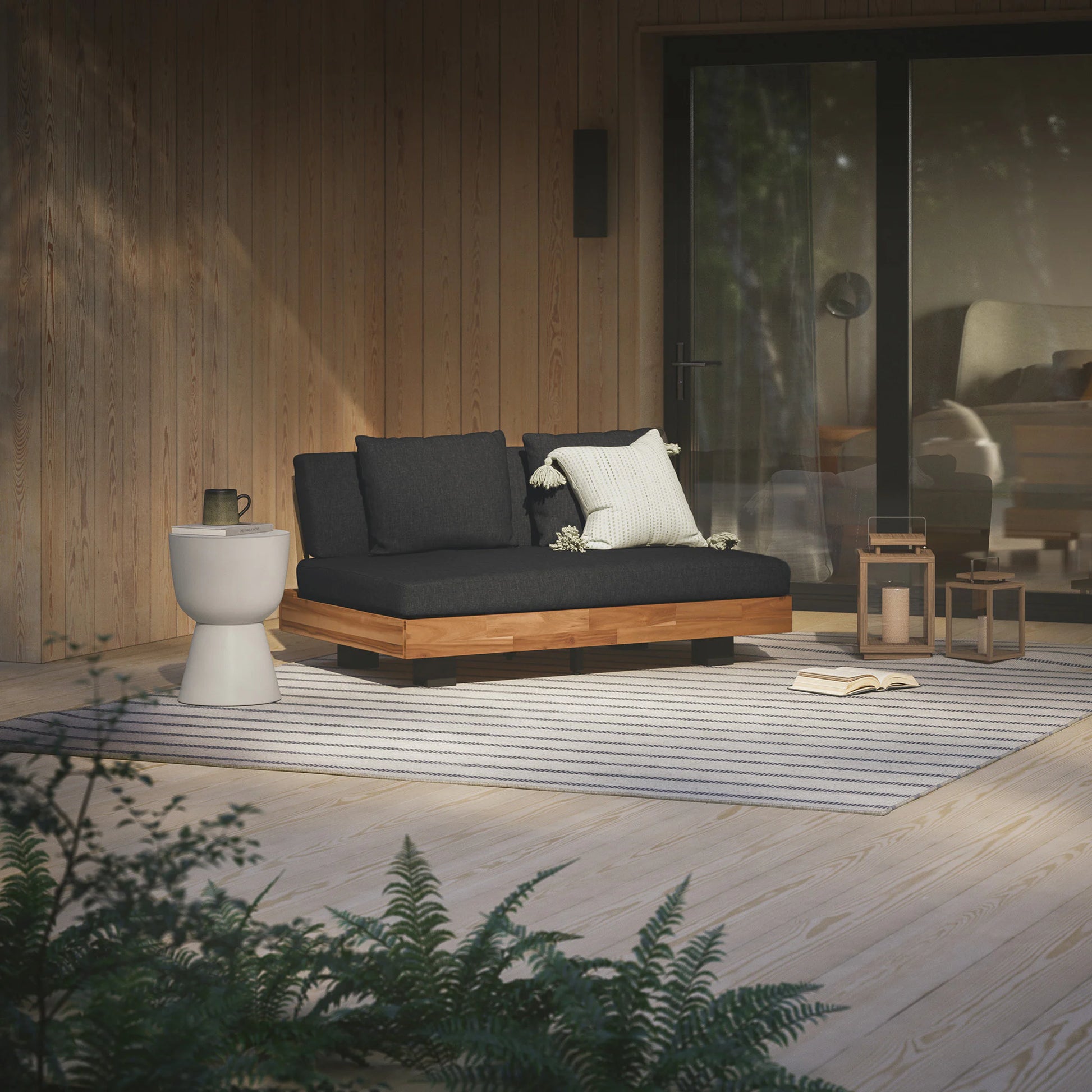 Lubek 50" Outdoor Low Loveseat