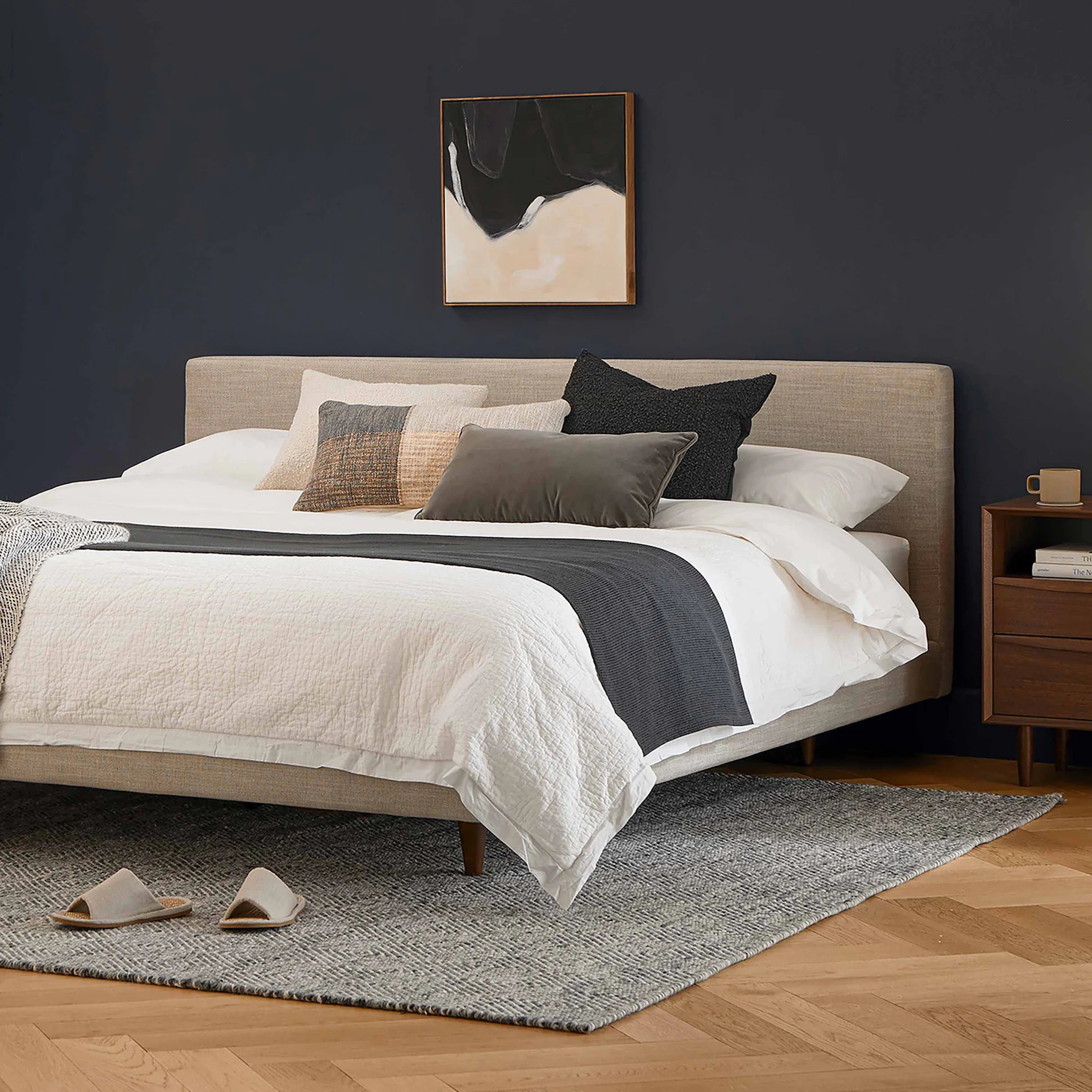 Tessu Low Profile Upholstered Bed